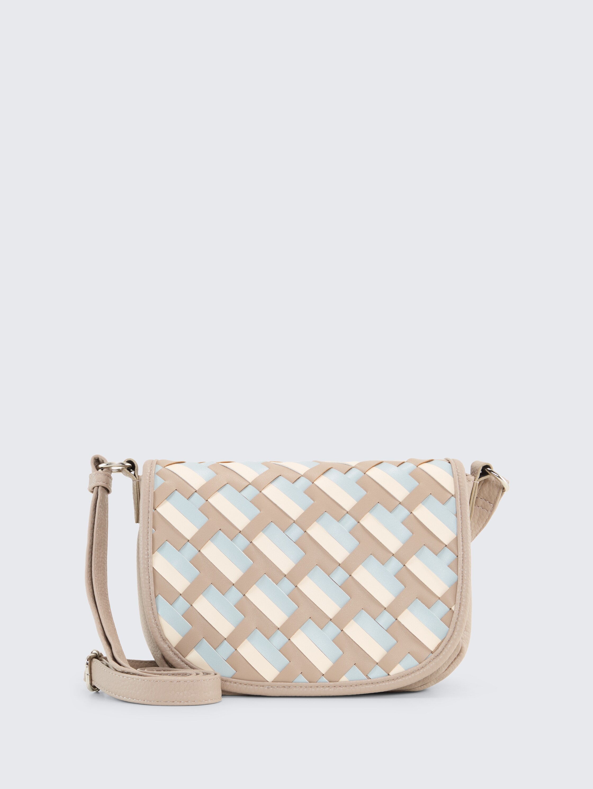 TTDEVIE Handbag with woven look - mixed_taupe - 