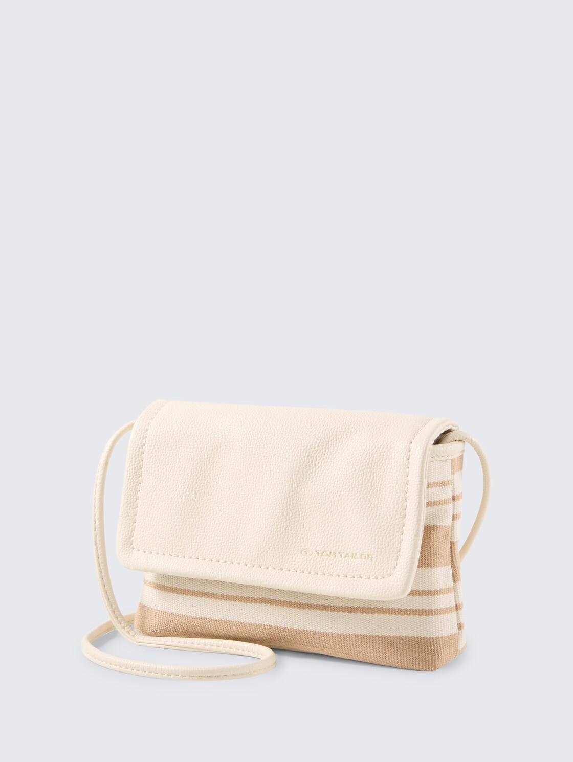 TTELODIE XS Umhängetasche mit Streifenmuster - mixed off white - seitliche Produkt-Ansicht 