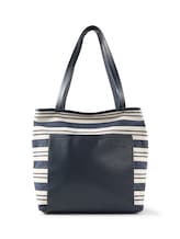 Ausgewählt, TTELODIE M Shopper mit Streifenmuster von Tom Tailor, blau