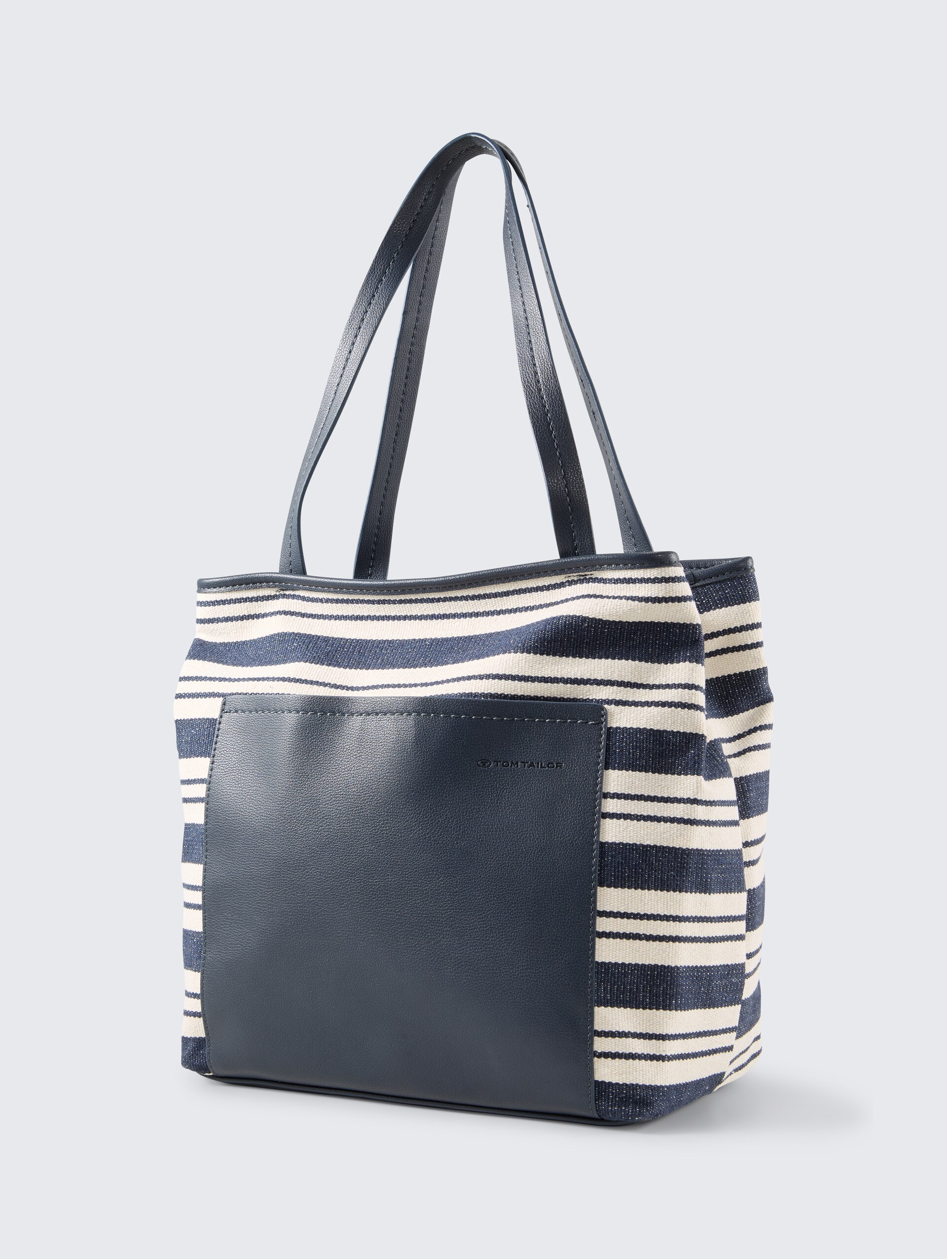 TTELODIE M Shopper met streepjesmotief - mixed blue - zijaanzicht product 