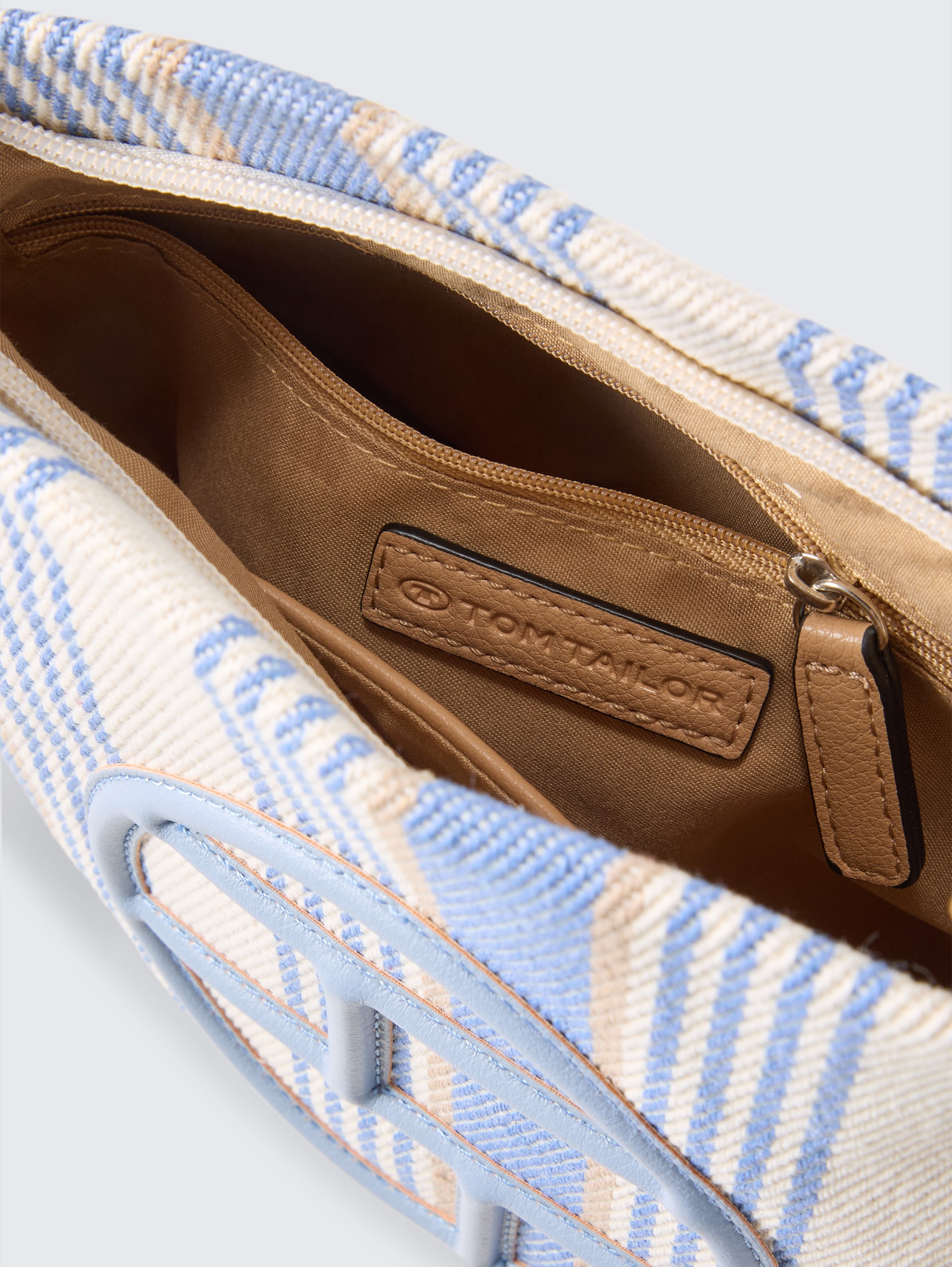 TTGILDA S Umhängetasche mit Logo - stripes blue - seitliche Produkt-Ansicht 