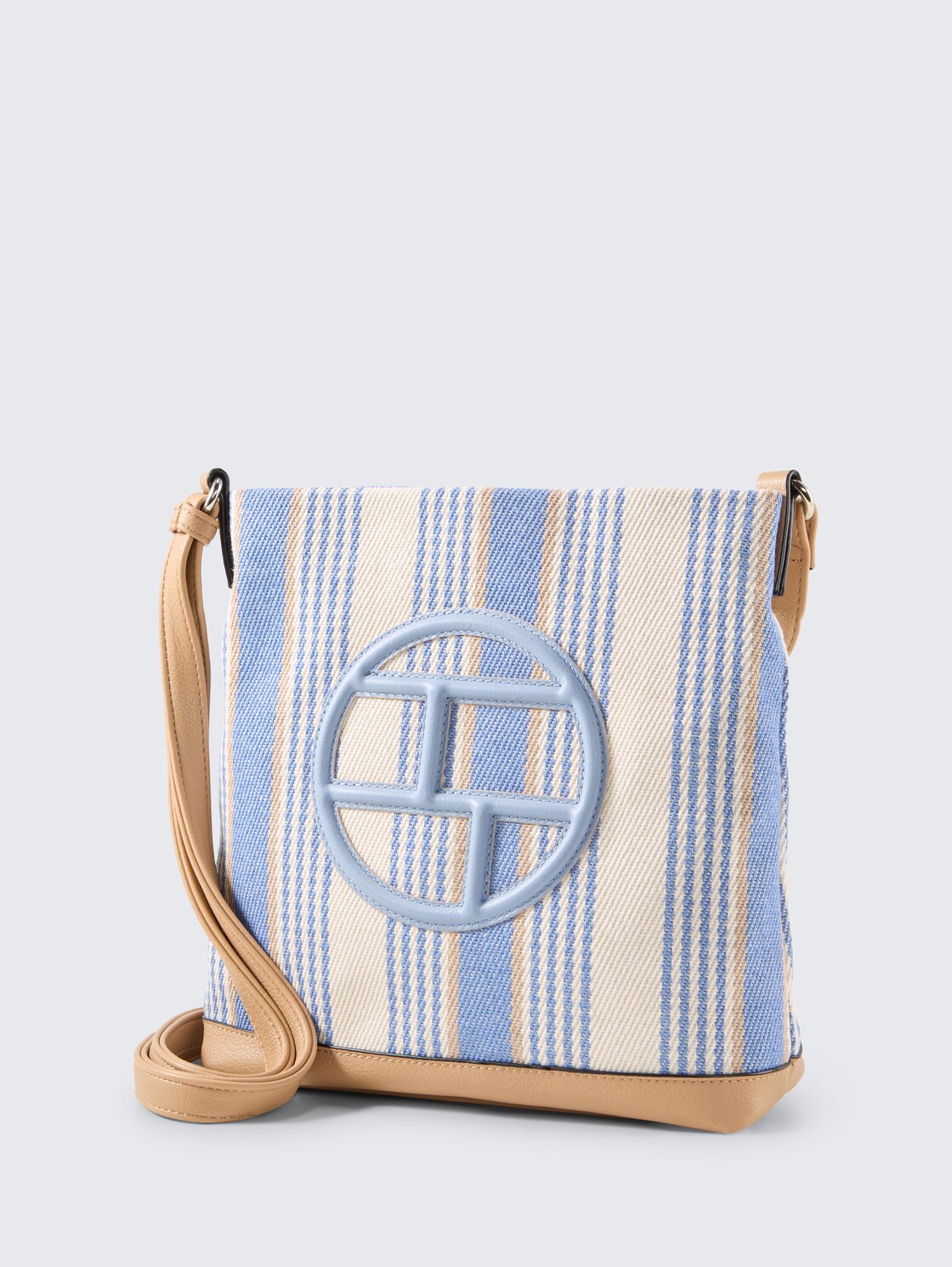 TTGILDA S Umhängetasche mit Logo - stripes blue - seitliche Produkt-Ansicht 