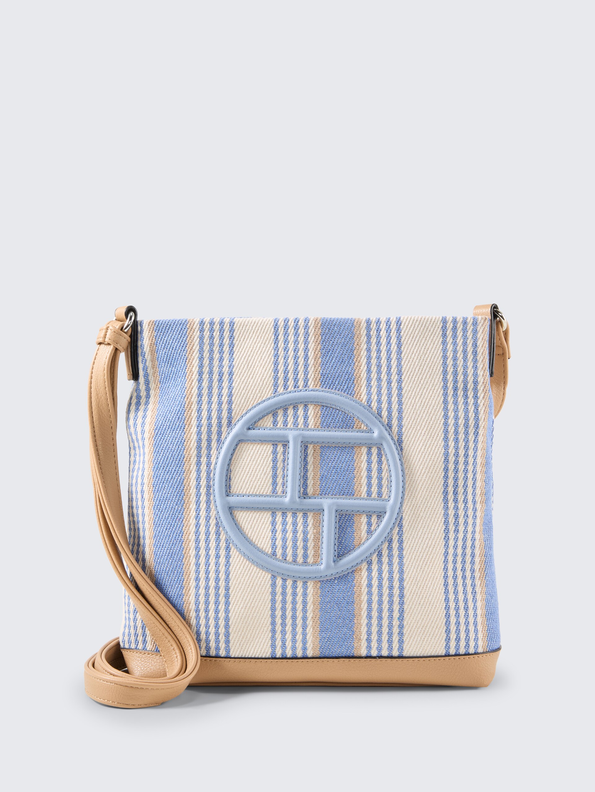 TTGILDA S Umhängetasche mit Logo - stripes blue - Vorder-Produkt-Ansicht