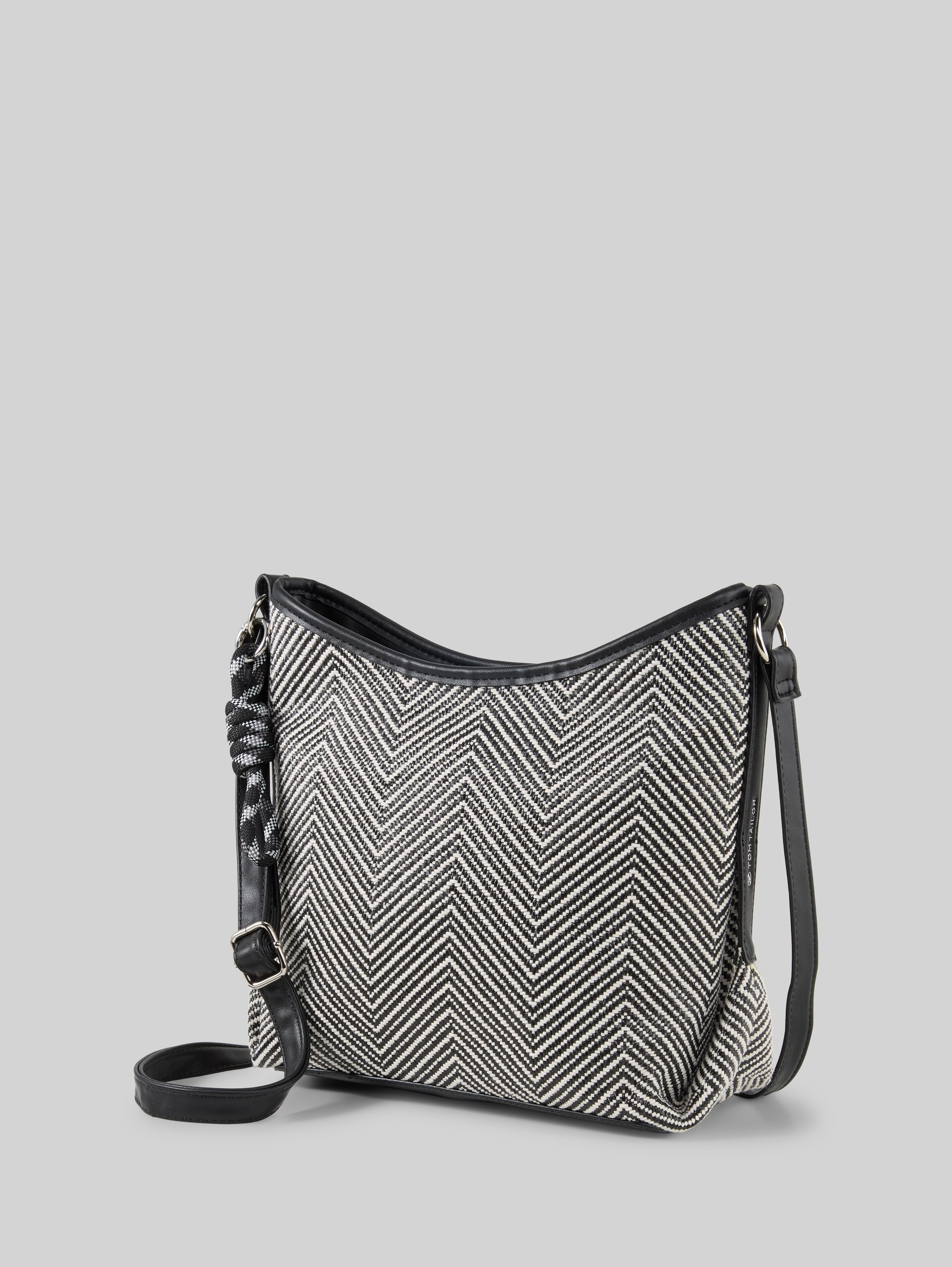 TTMIRELLE S Beuteltasche in Bast-Optik - schwarz / black - seitliche Produkt-Ansicht 