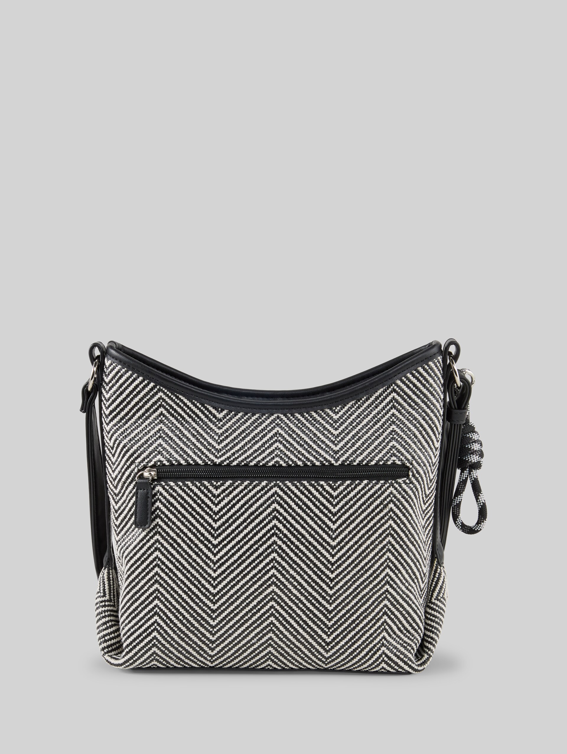 TTMIRELLE S Beuteltasche in Bast-Optik - schwarz / black - Produkt-Rückansicht