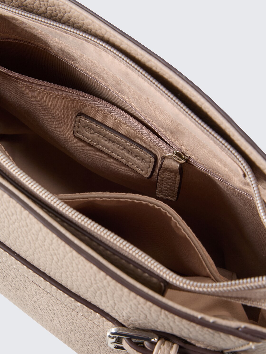 TTSORA M Umhängetasche mit Gürteldetail - taupe / taupe - seitliche Produkt-Ansicht 