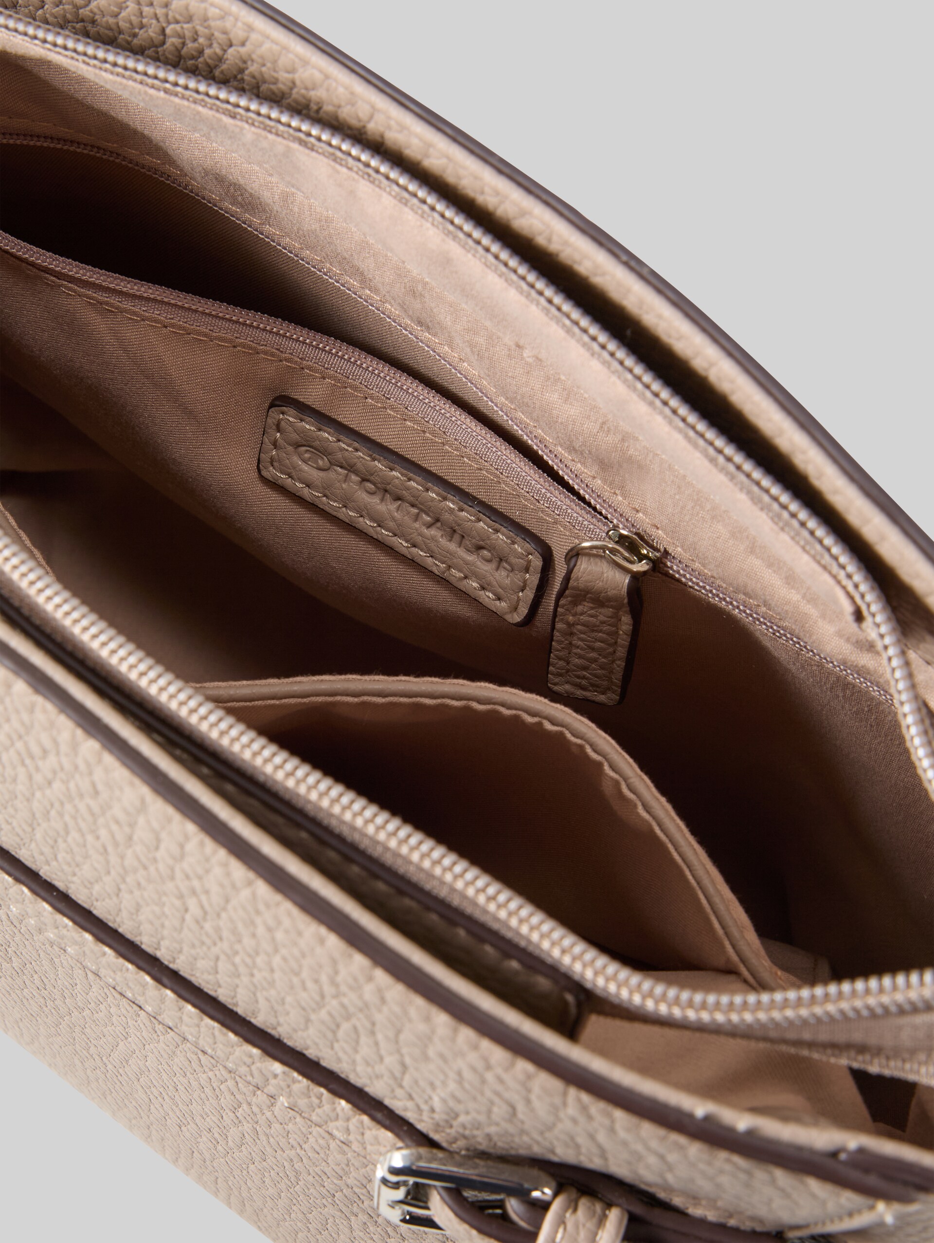 TTSORA M Shoulder bag with belt detail - taupe / taupe - side product view 