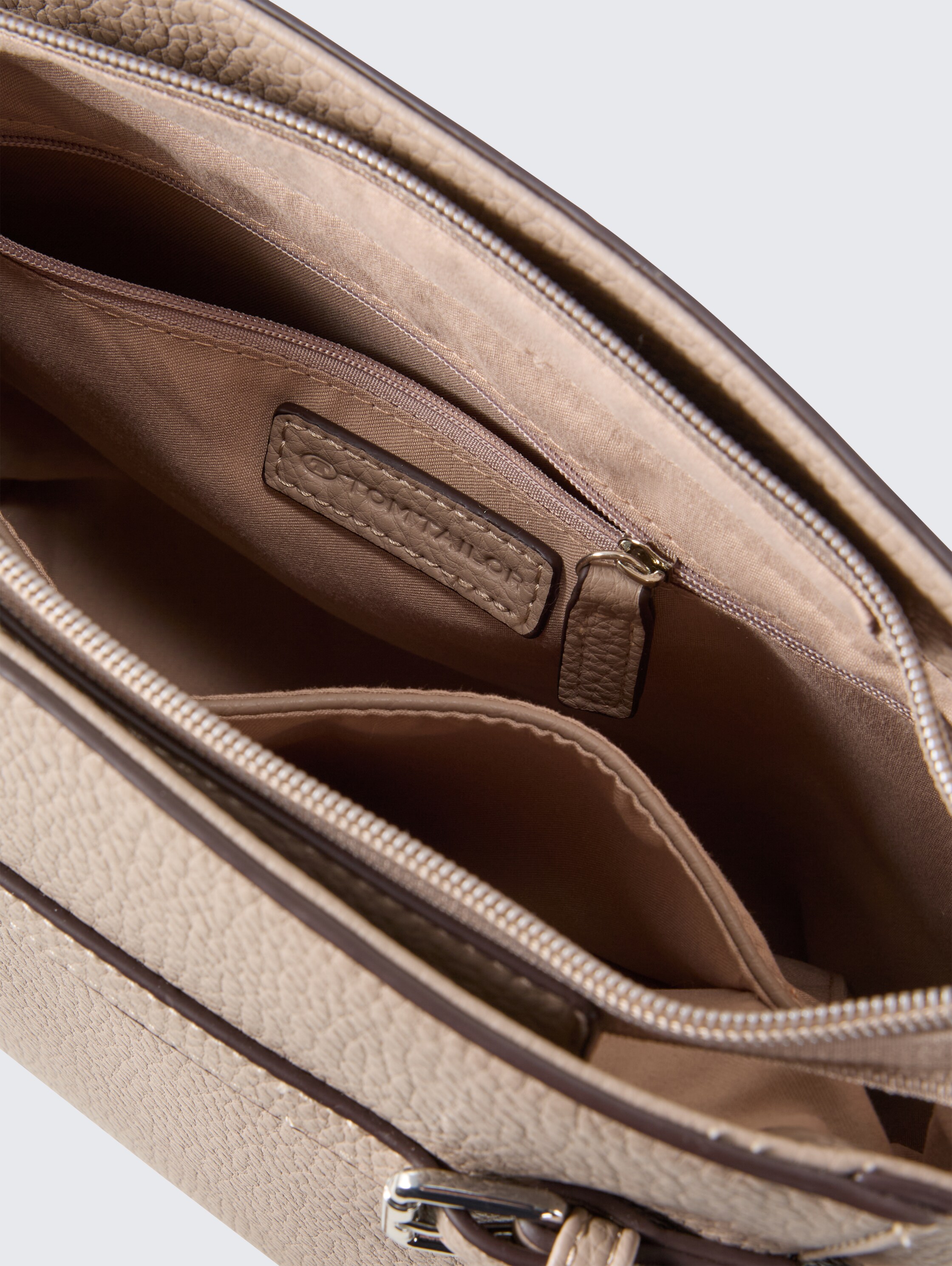TTSORA M Shoulder bag with belt detail - taupe_taupe - 
