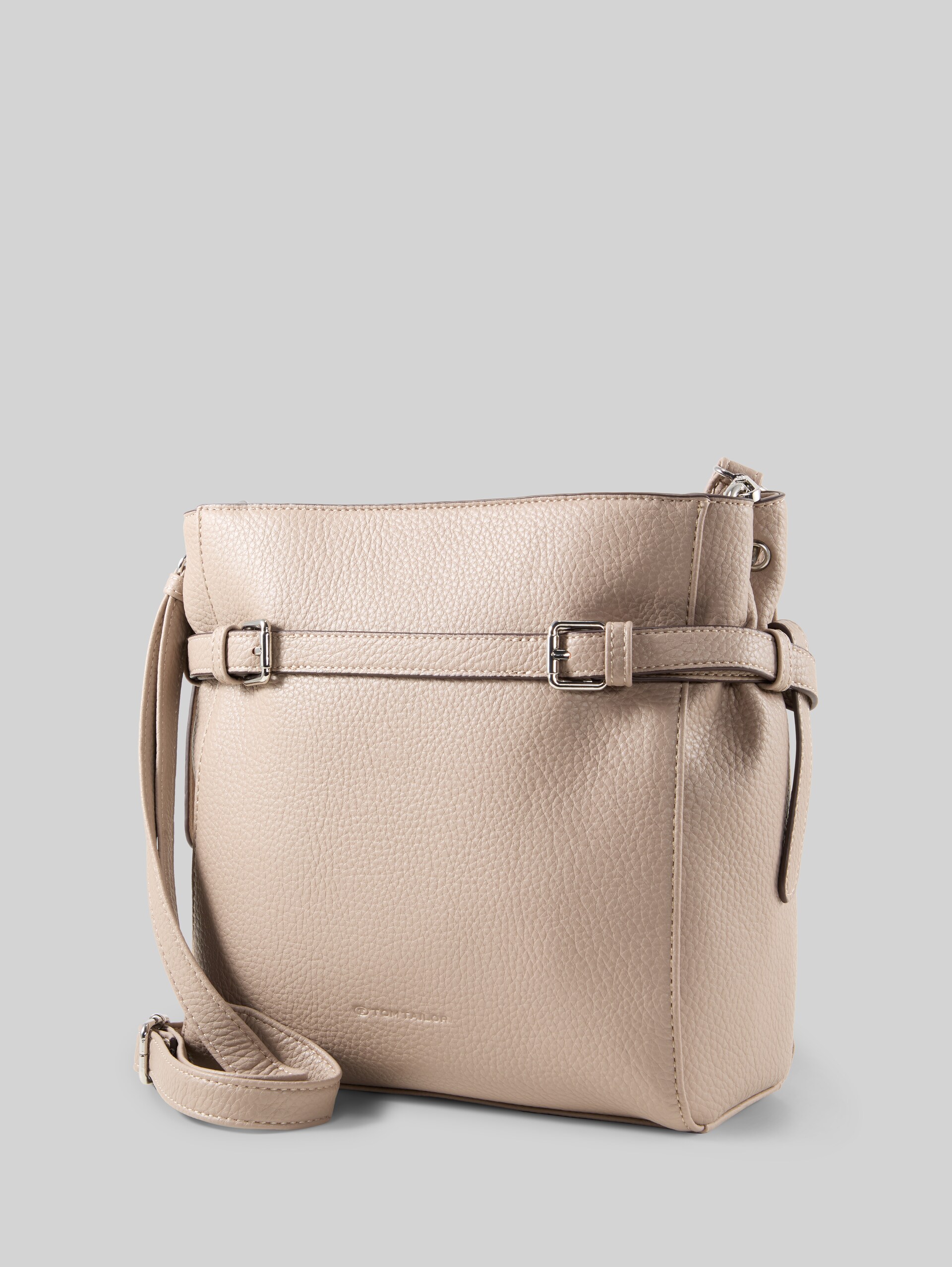TTSORA M Shoulder bag with belt detail - taupe / taupe - side product view 