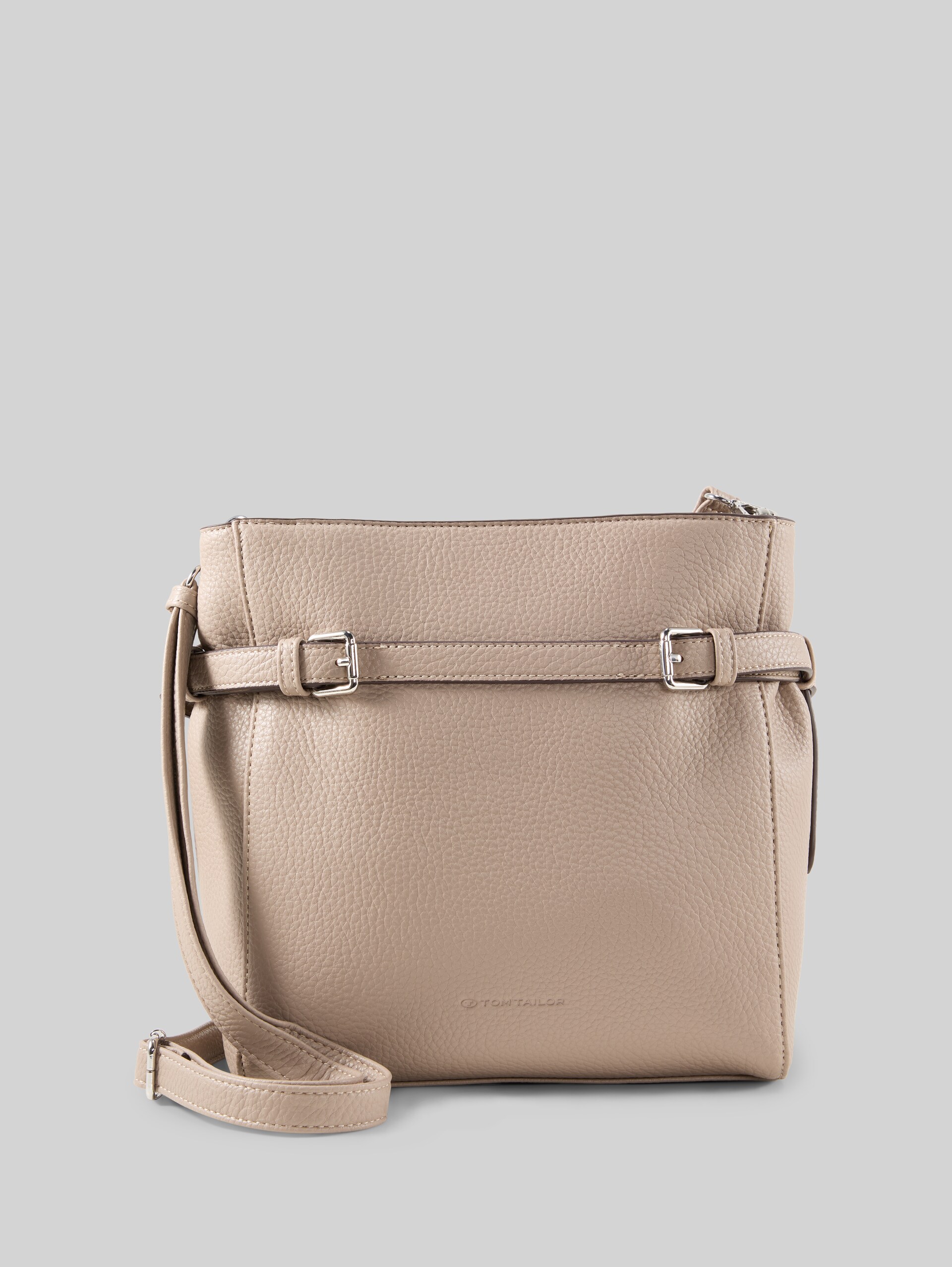TTSORA M Shoulder bag with belt detail - taupe / taupe - Front product view