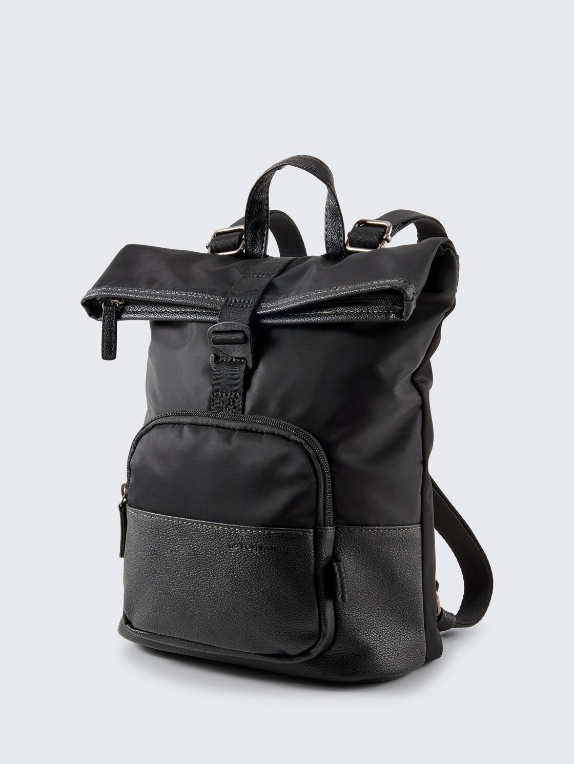 TTVIENE M Rucksack mit Materialmix - schwarz / black - seitliche Produkt-Ansicht 