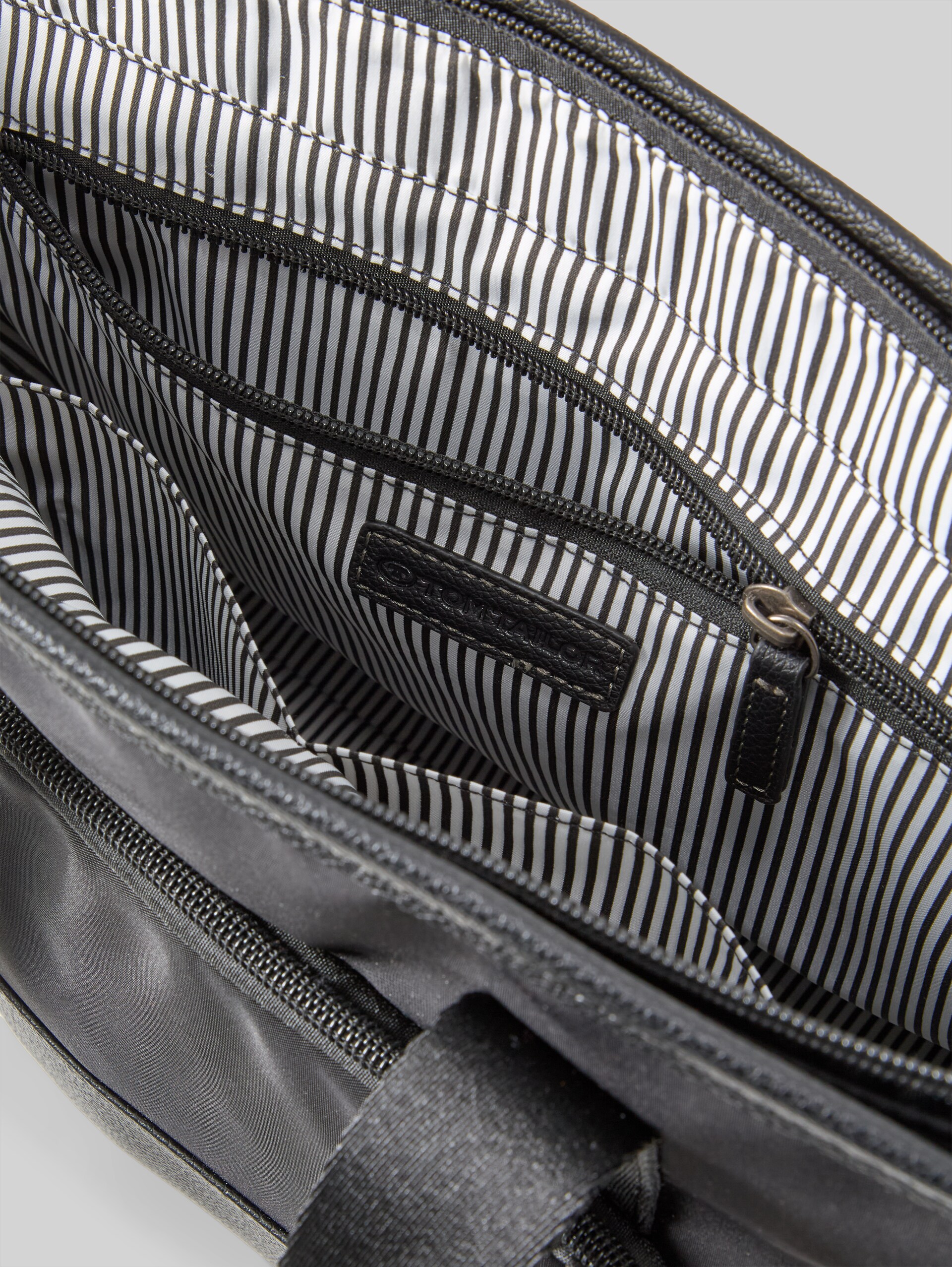 TTVIENE L shopper with mixed materials - schwarz / black - side product view 