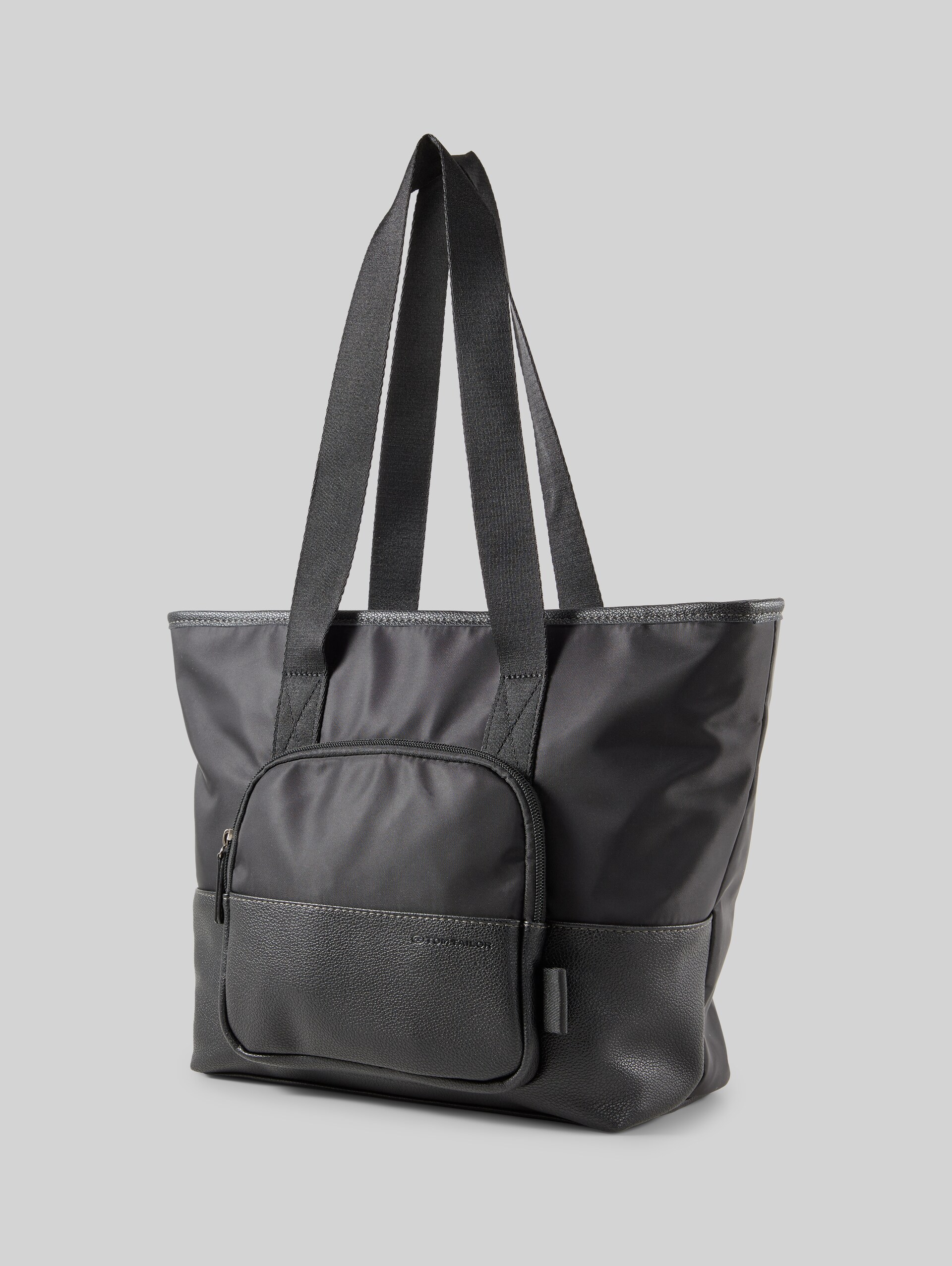 TTVIENE L shopper with mixed materials - schwarz / black - side product view 