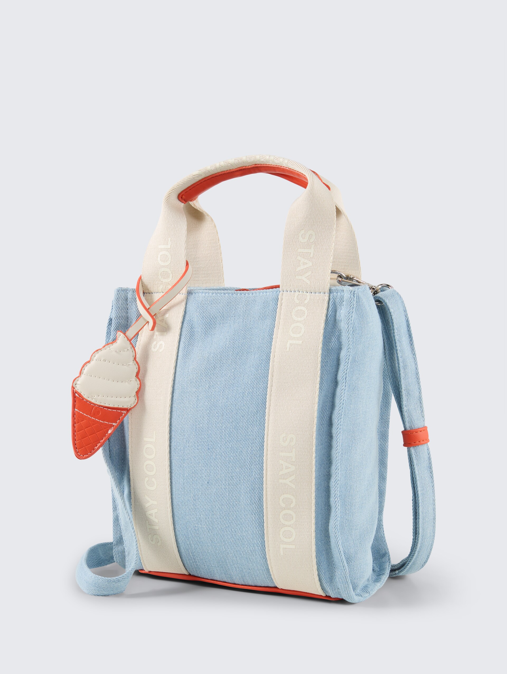 TTAZURA S Shopper mit abnehmbarem Anhänger - light denim blue - seitliche Produkt-Ansicht 