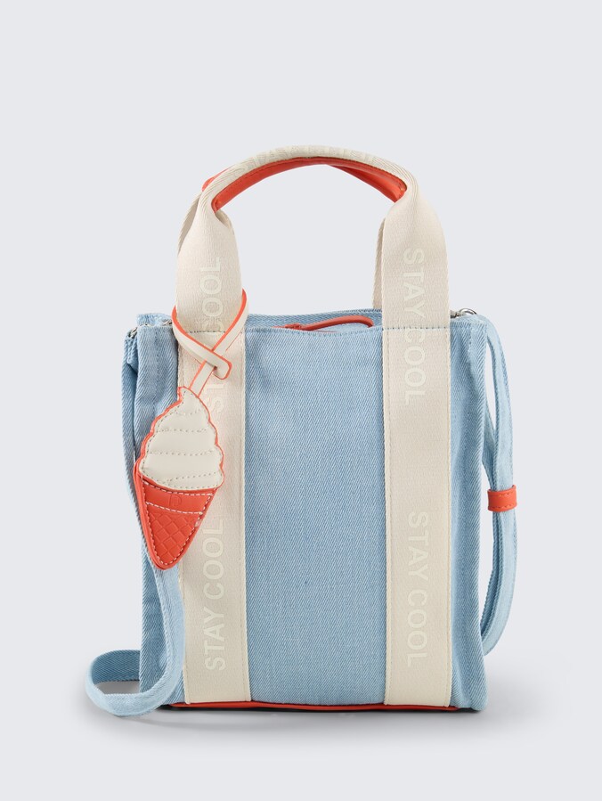 TTAZURA S Shopper mit abnehmbarem Anhänger von Denim Female, light denim blue