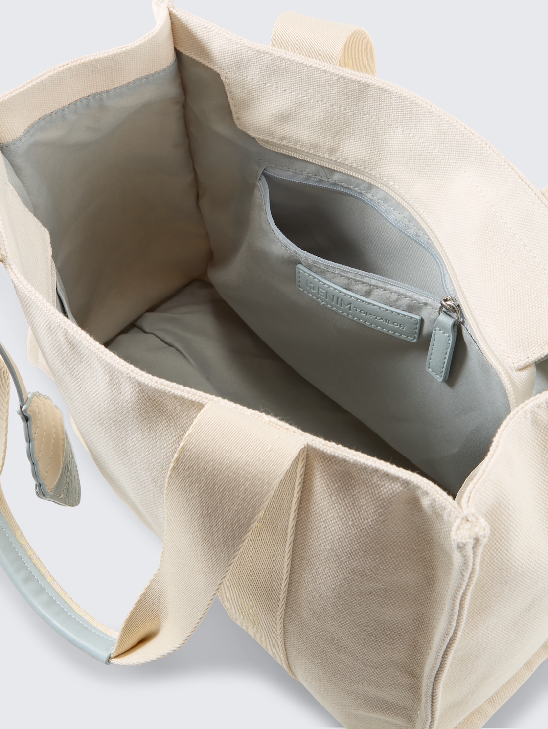 TTAZURA L Shopper mit abnehmbarem Anhänger - beige / beige - seitliche Produkt-Ansicht 