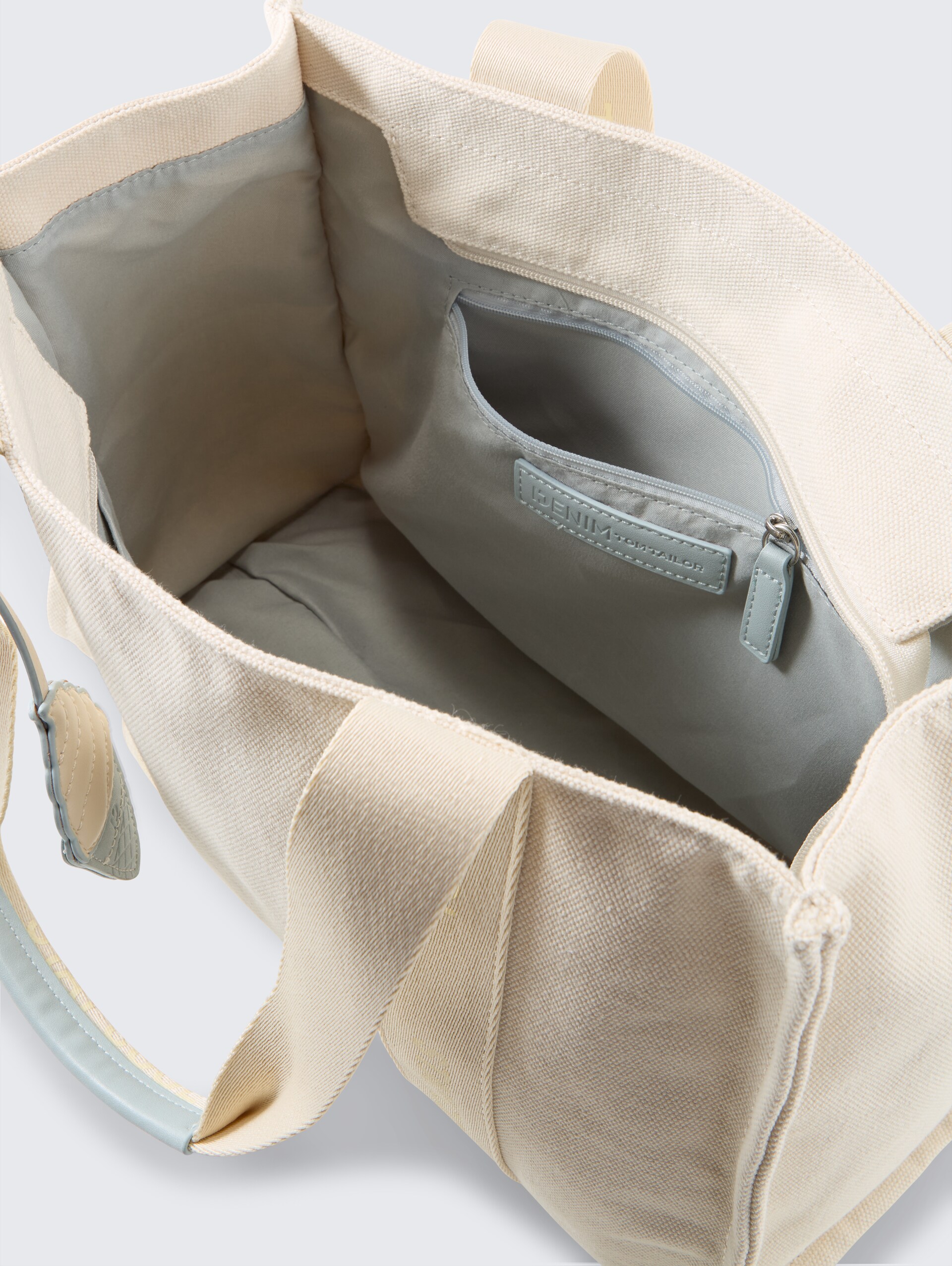 TTAZURA L Shopper mit abnehmbarem Anhänger - beige / beige - seitliche Produkt-Ansicht 