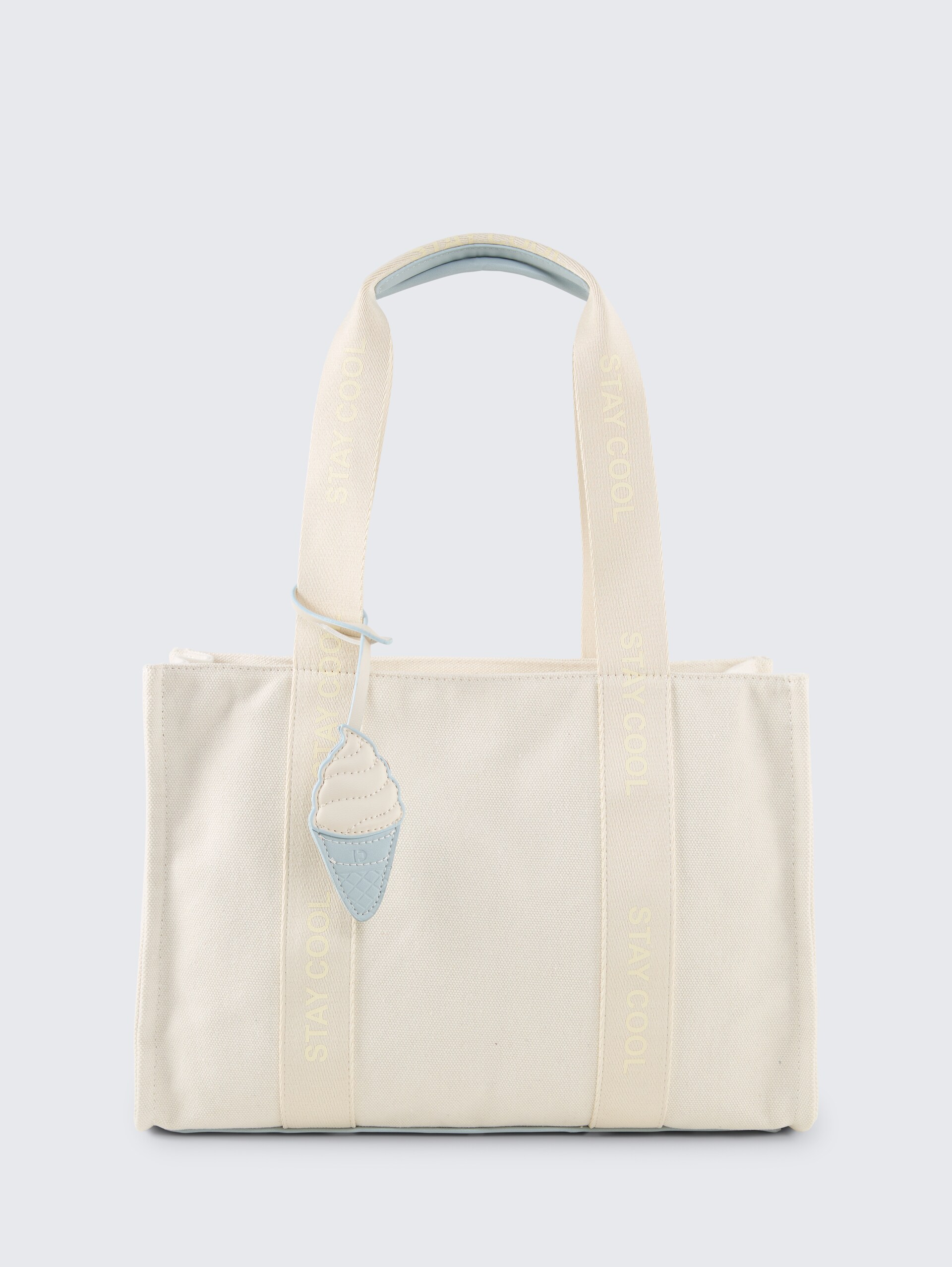 TTAZURA L Shopper mit abnehmbarem Anhänger - beige / beige - Vorder-Produkt-Ansicht