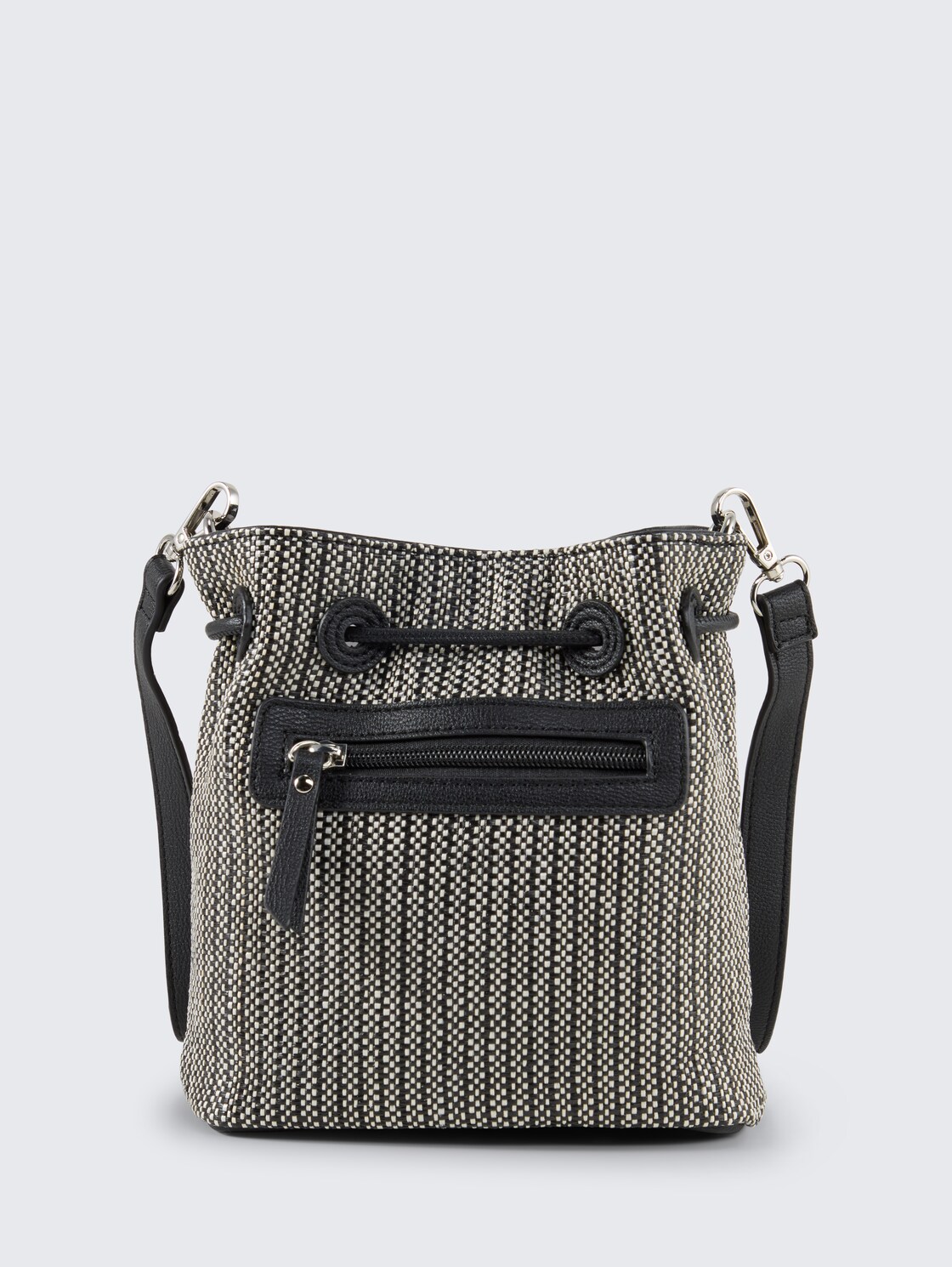 TTMADELYN S Crossbody bag in raffia look - mixed black - Product rear view