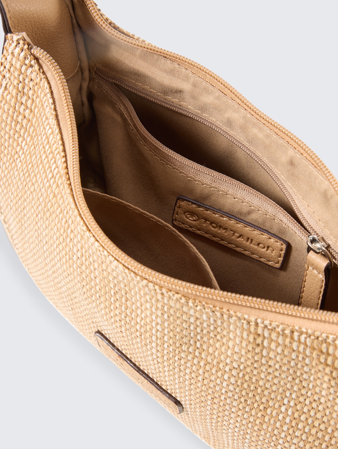 TTLYSA SUMMER S Umhängetasche mit Materialmix - camel / camel nature - seitliche Produkt-Ansicht 