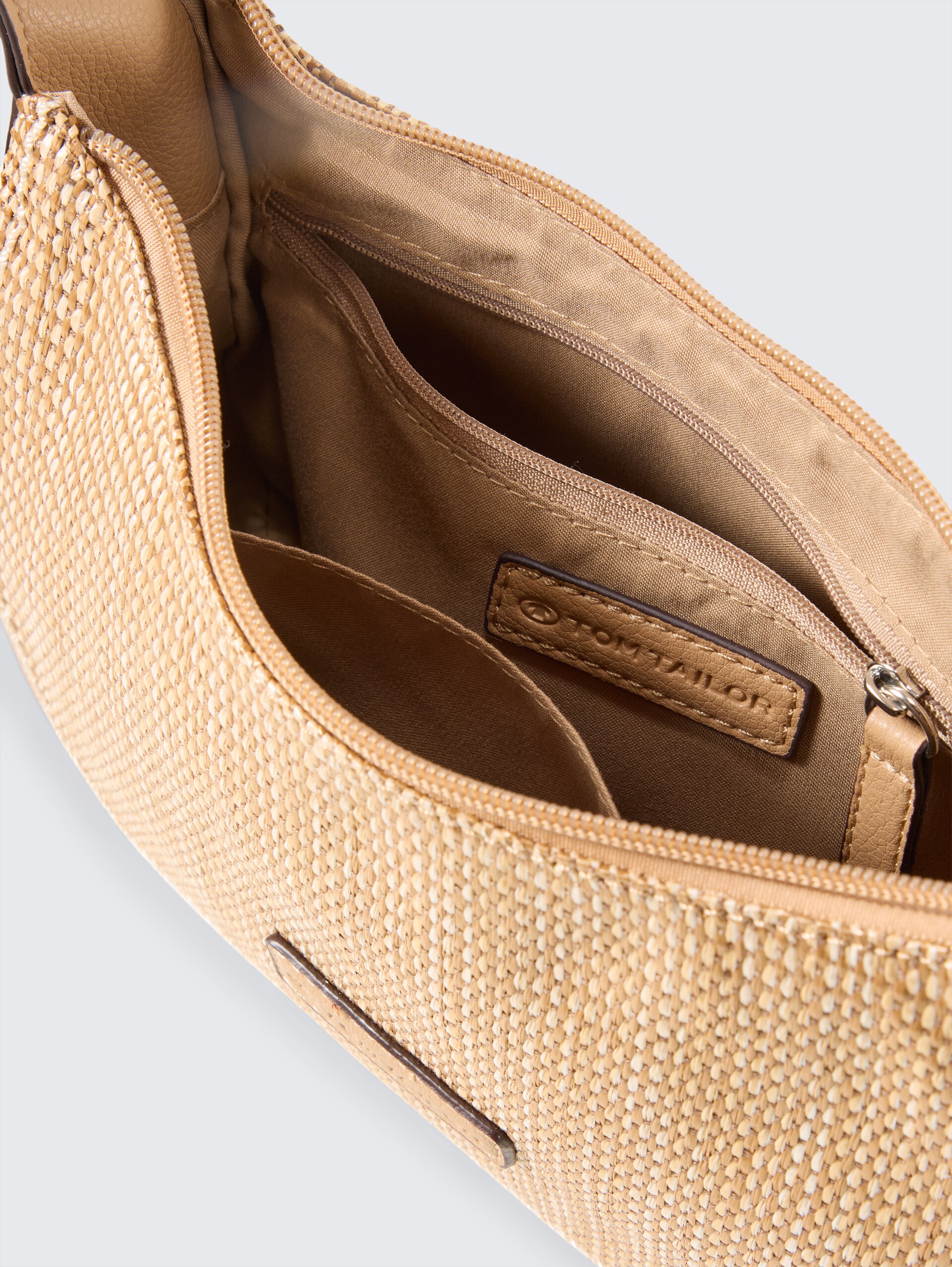 TTLYSA SUMMER S Umhängetasche mit Materialmix - camel / camel nature - seitliche Produkt-Ansicht 