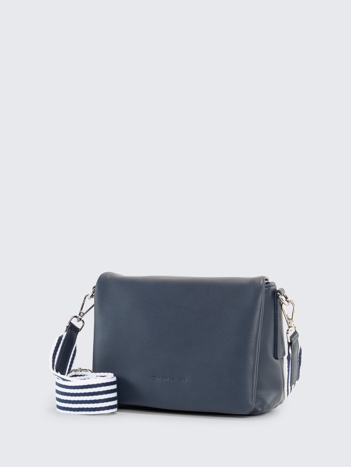 TTORLA STRIPE S Handtasche mit Gewebeband - dark blue - seitliche Produkt-Ansicht 