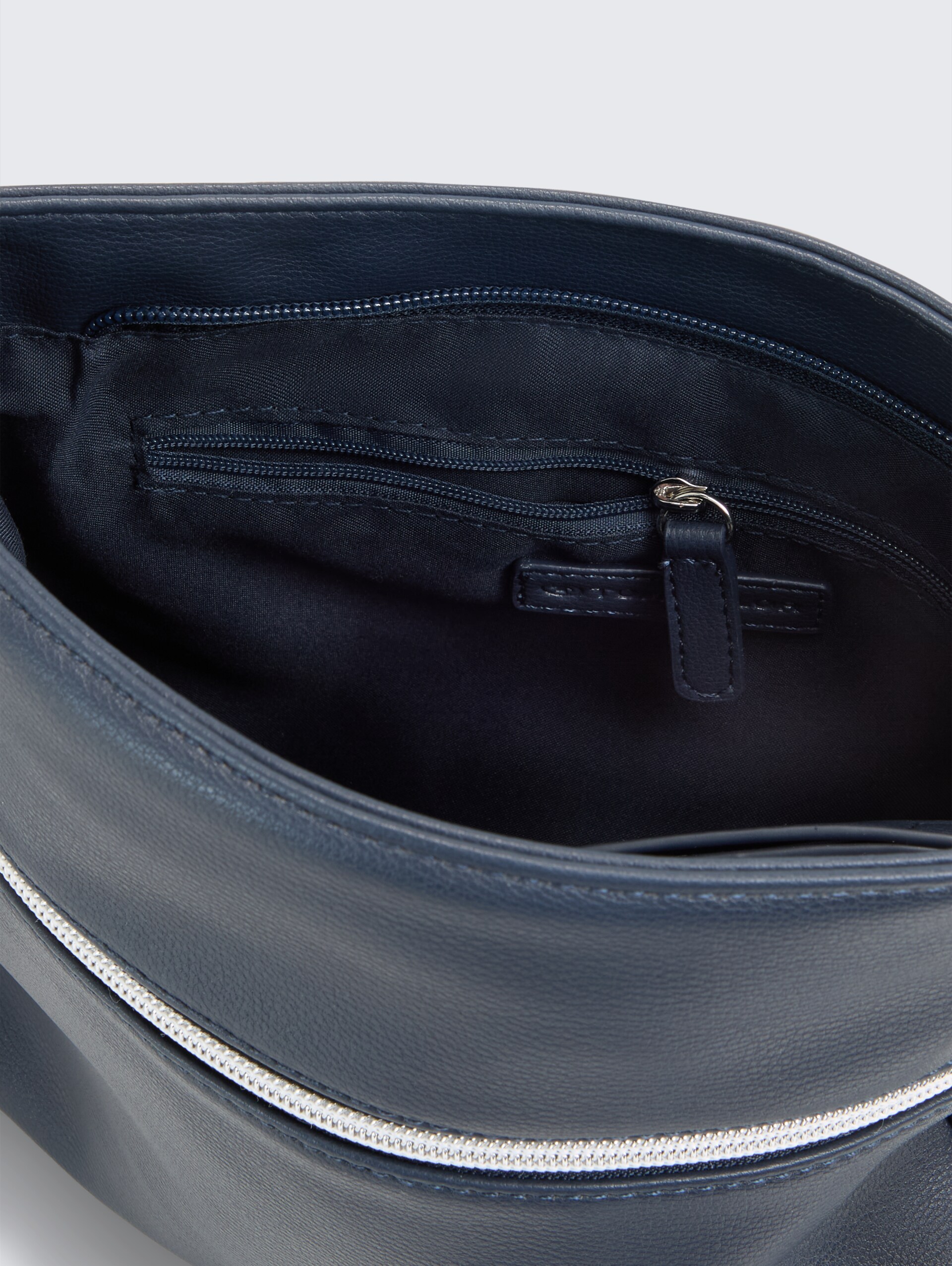 TTORLA STRIPE M Umhängetasche mit Gewebeband - dark blue - seitliche Produkt-Ansicht 