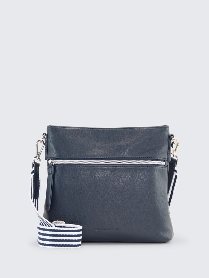 TTORLA STRIPE M Shoulder bag with woven strap by Women, dark blue