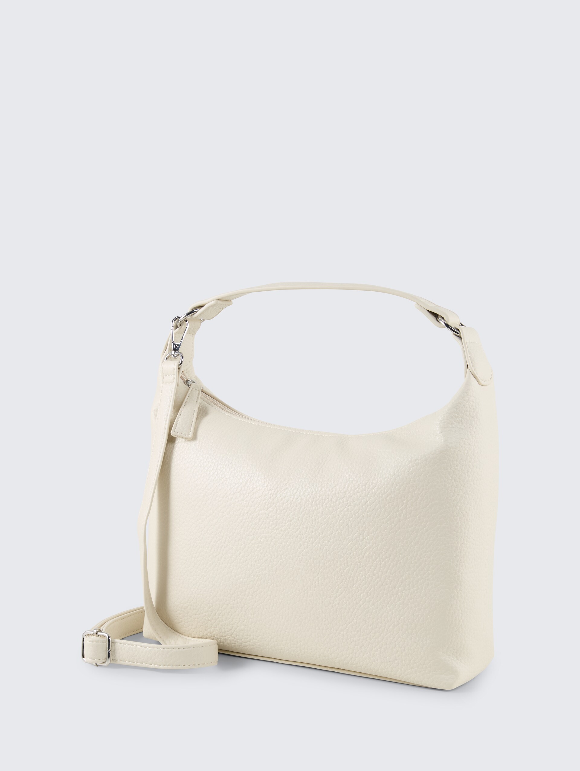 TTXIA M schoudertas met logo-embossing - off white / off white - zijaanzicht product 
