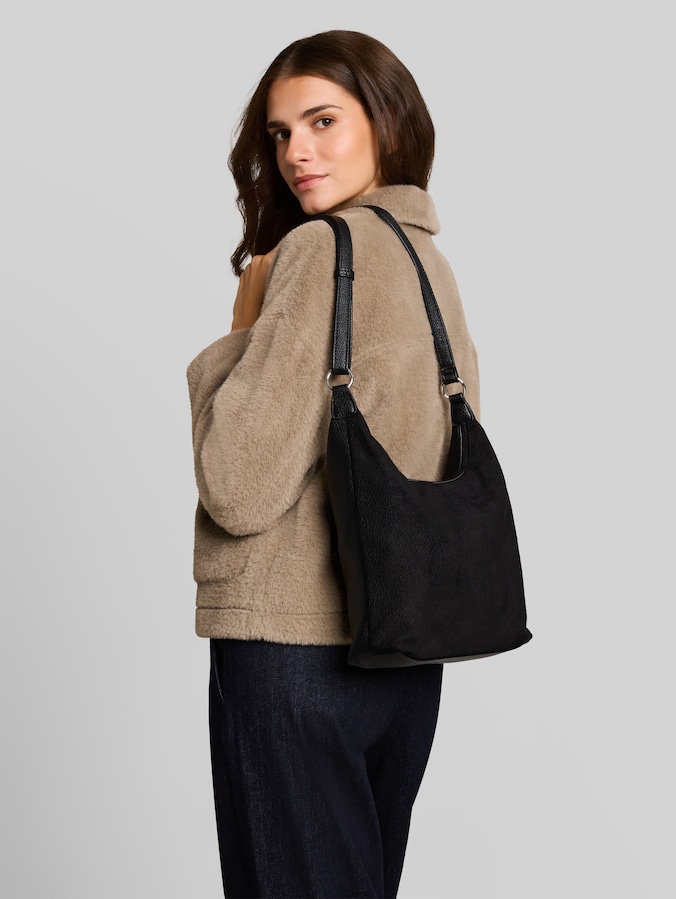 TTAIANA M Sac à bandoulière aspect daim par Women, schwarz / black