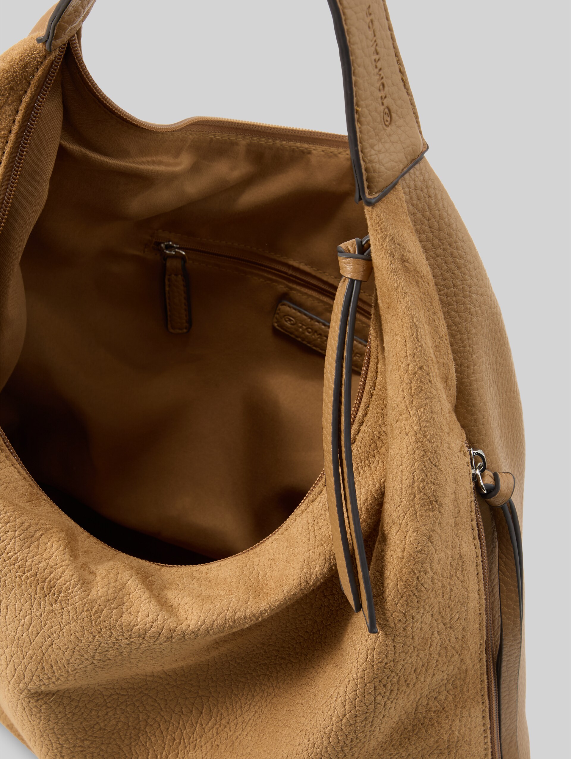 TTAIANA L Pouch in suède-look - camel / camel nature - zijaanzicht product 