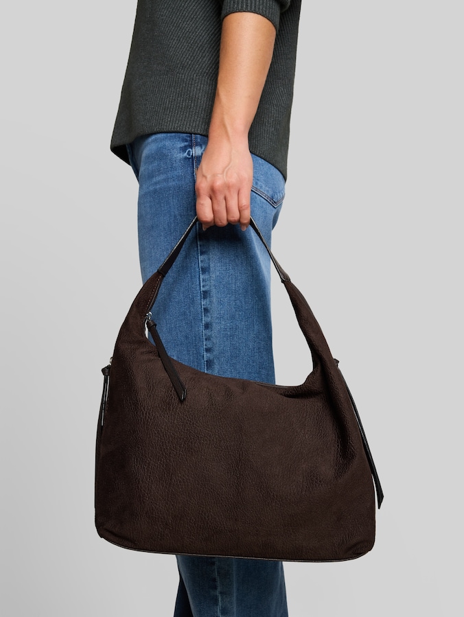 TTAIANA L Pouch in suède-look door Women, dark brown