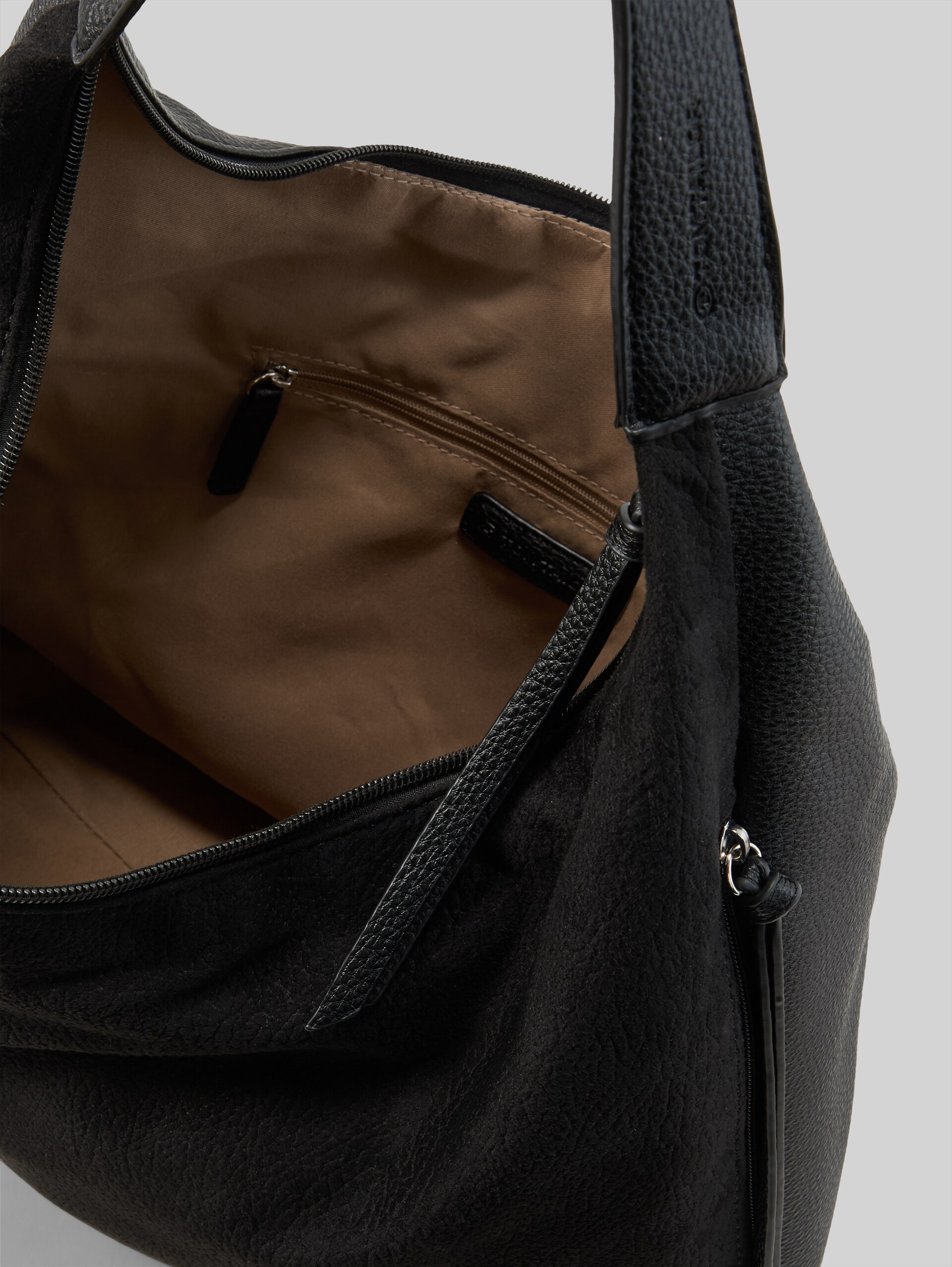TTAIANA L Pouch in suède-look - schwarz / black - zijaanzicht product 