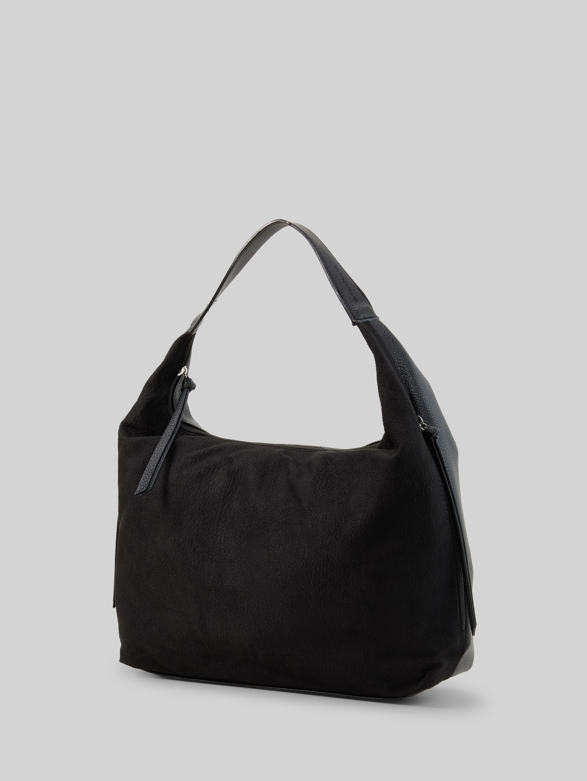 TTAIANA L Pouch in suède-look - schwarz / black - zijaanzicht product 