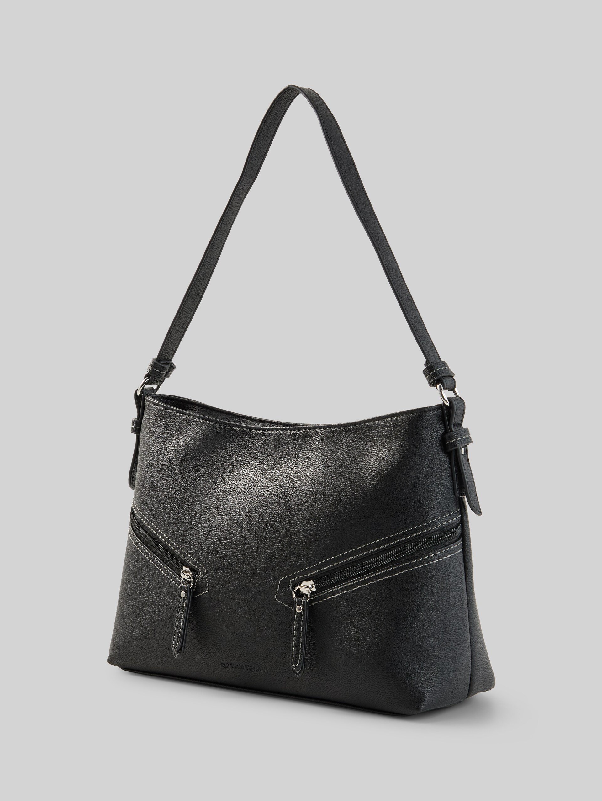 TTAPOLLINE M Beuteltasche mit Reißverschluss-Details - schwarz / black - seitliche Produkt-Ansicht 