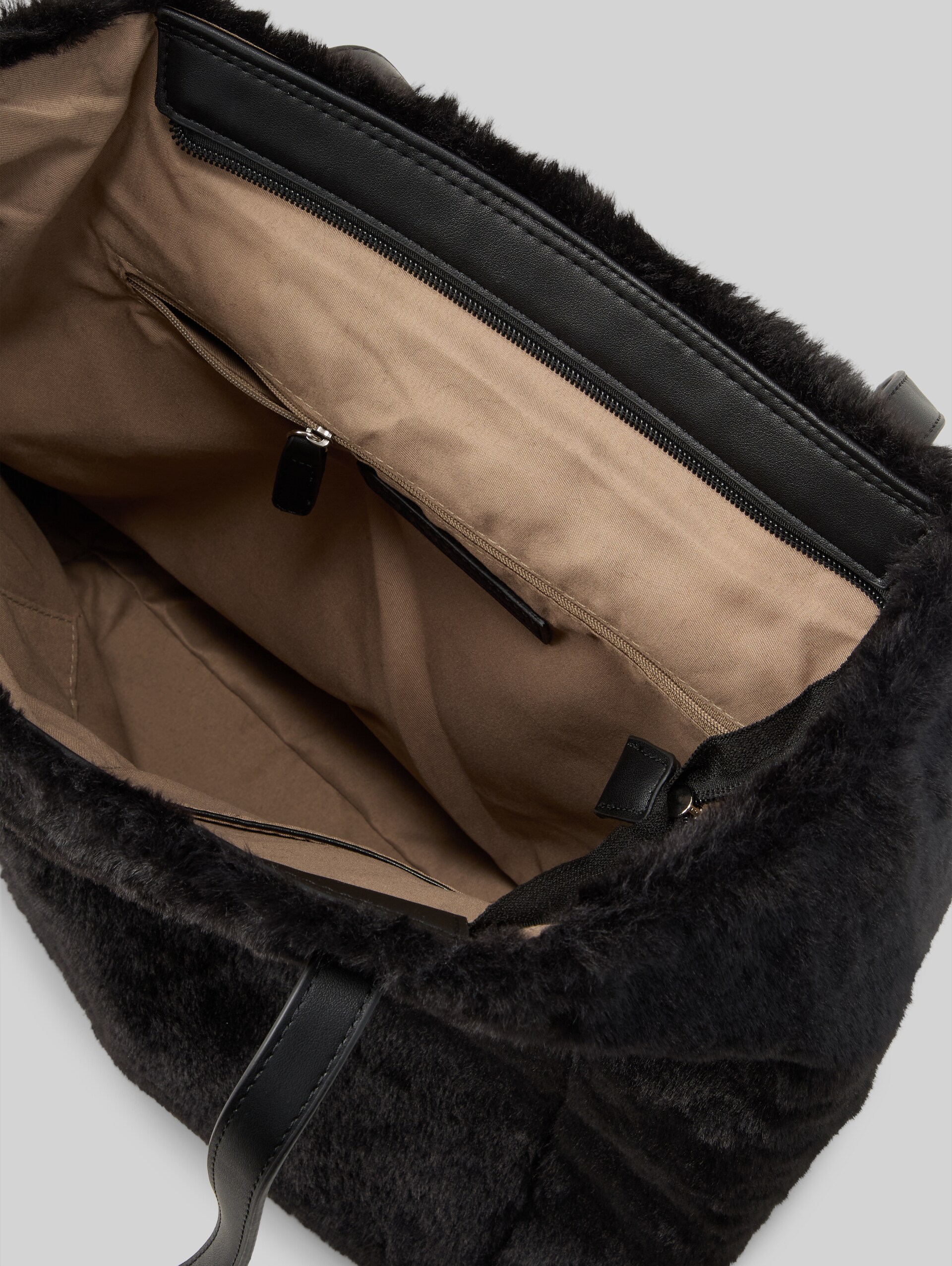 TTARONA COSY L shopper van imitatiebont - schwarz / black - zijaanzicht product 