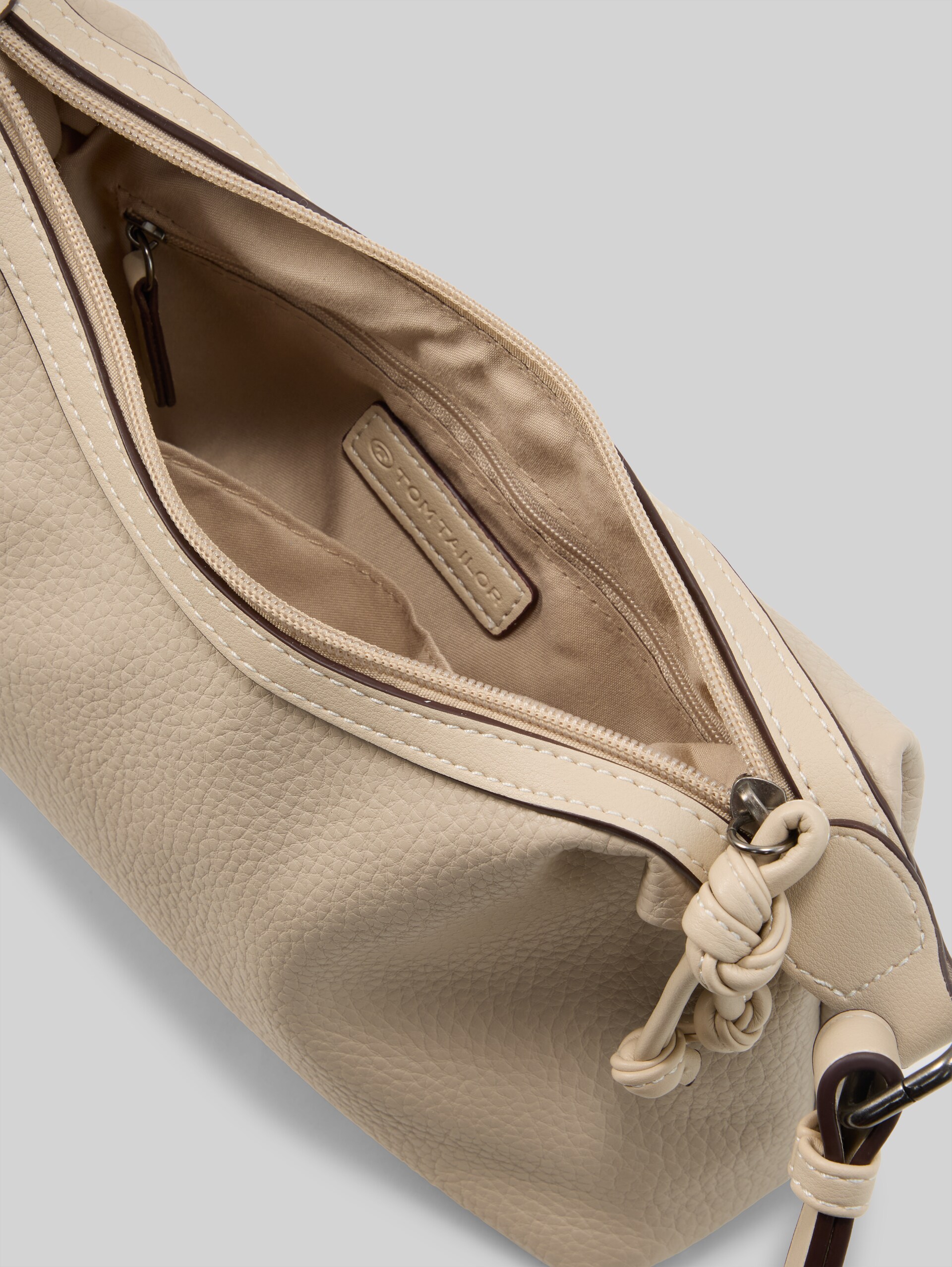 TTARTEMISA S schoudertas met hanger - beige / beige - zijaanzicht product 