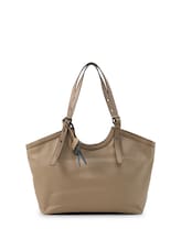 Niet geselecteerd, TTARTEMISA L shopper met hanger door Tom Tailor, beige