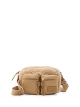 Geselecteerd, TTASTRID schoudertas met teddybont door Tom Tailor, beige