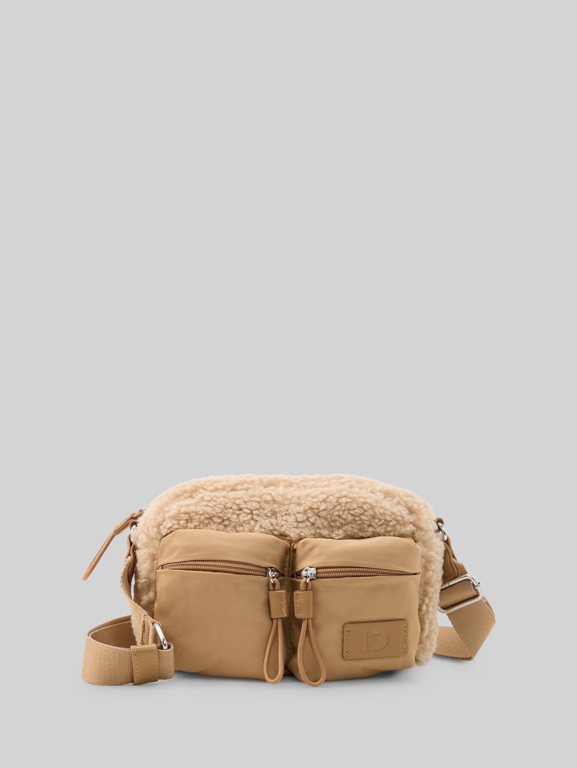 TTASTRID schoudertas met teddybont - mixed beige - Product vooraanzicht