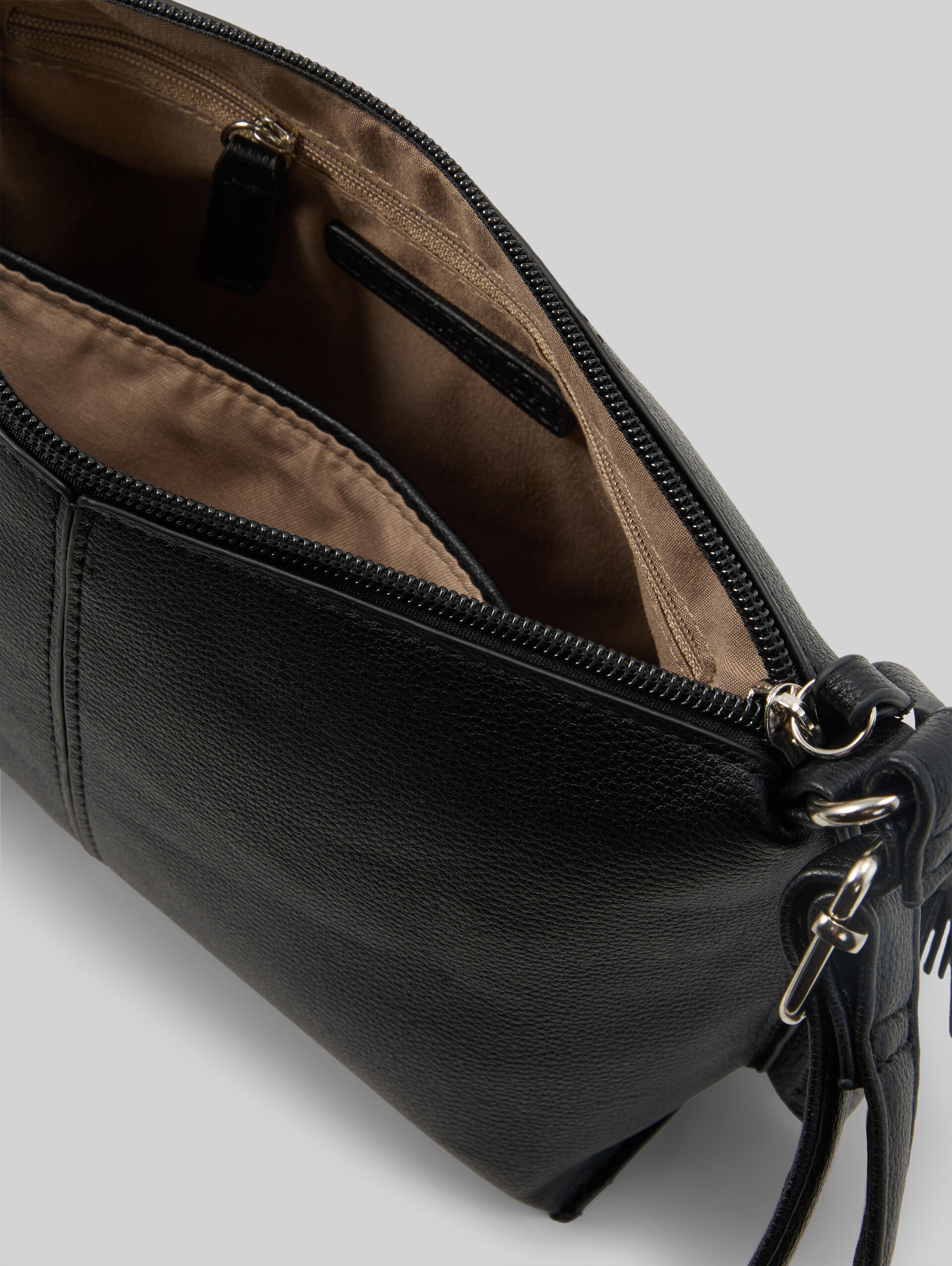 TTAVRIL S schoudertas met siernaad - schwarz / black - zijaanzicht product 