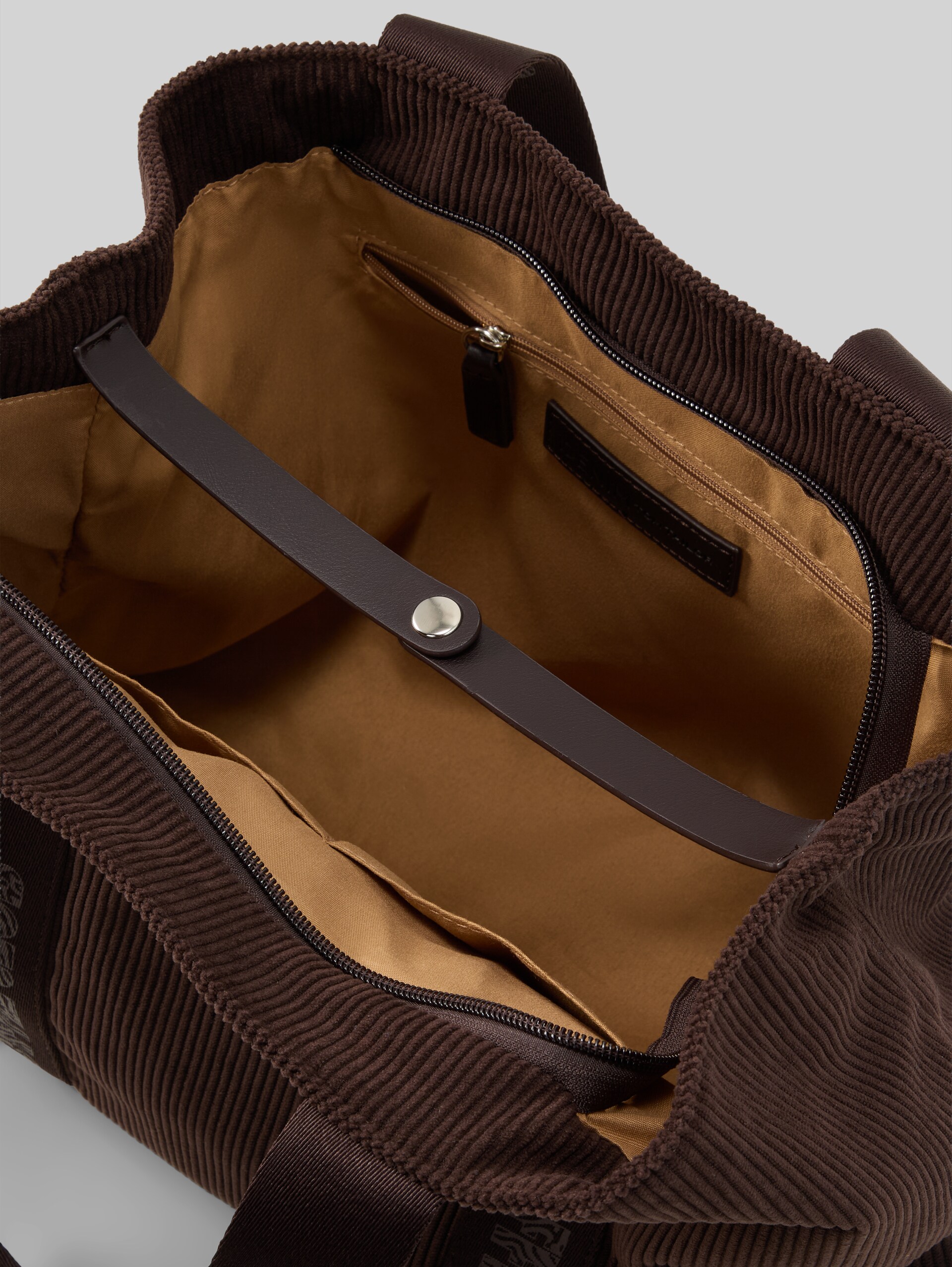 TTCORTINI L Shopper met hanger - dark brown - zijaanzicht product 
