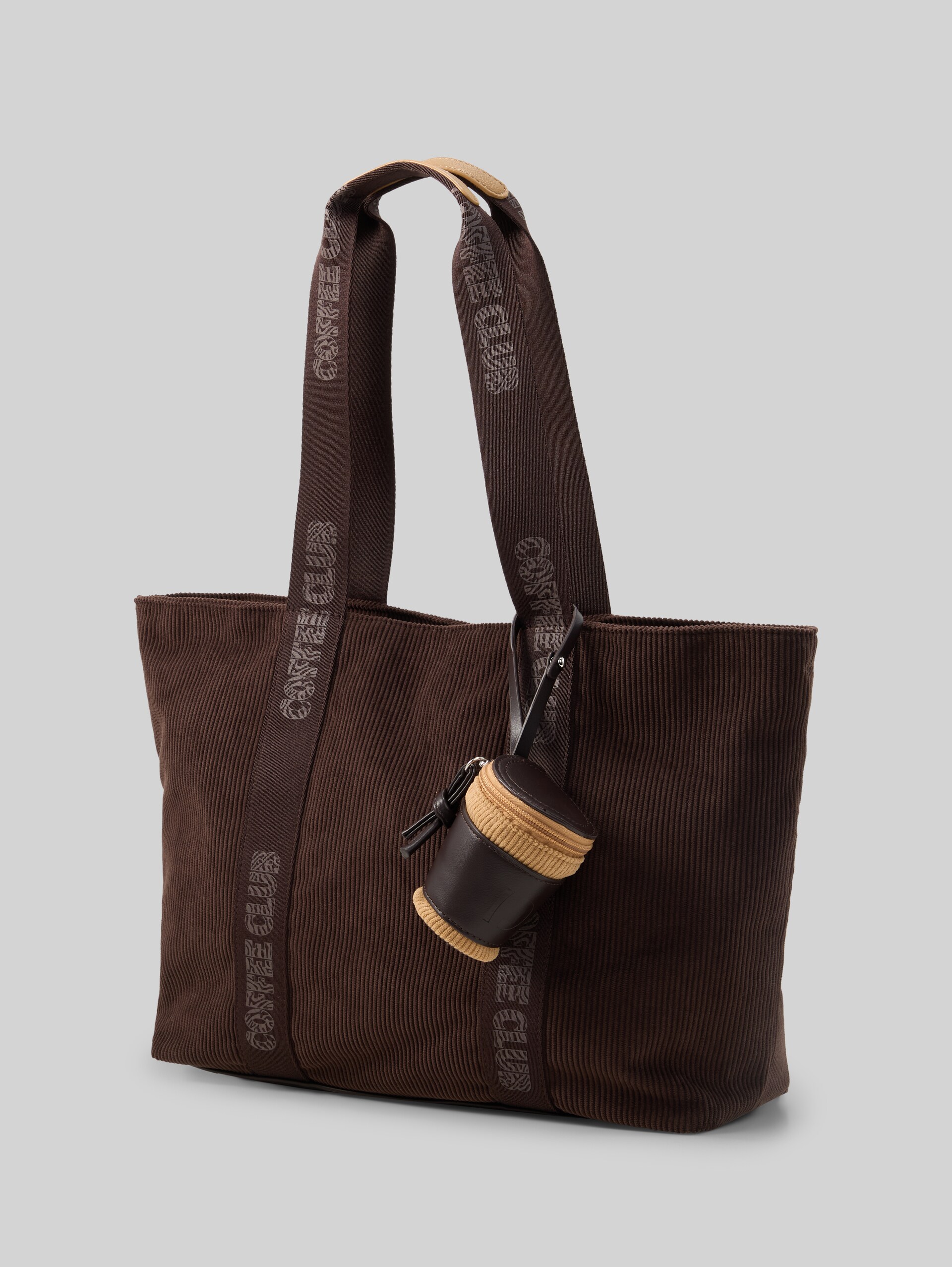TTCORTINI L Shopper met hanger - dark brown - zijaanzicht product 