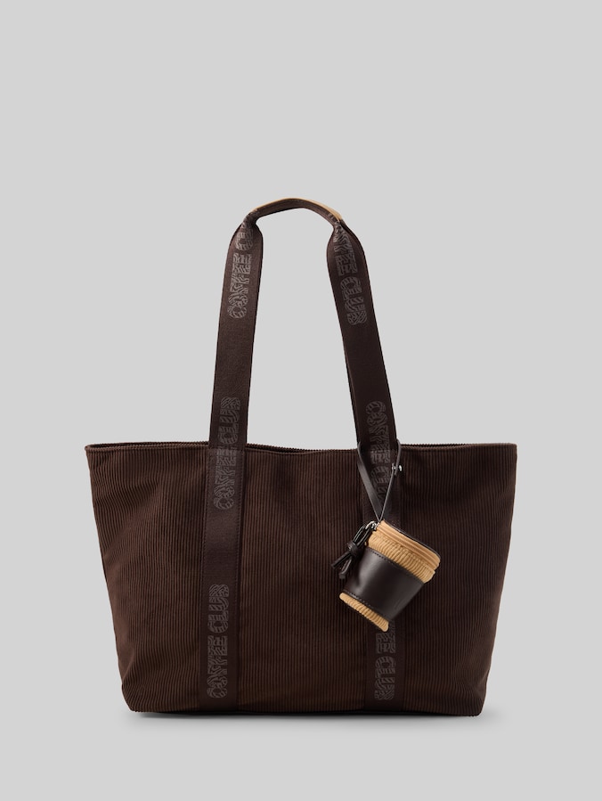 TTCORTINI L Shopper met hanger door Denim Female, dark brown