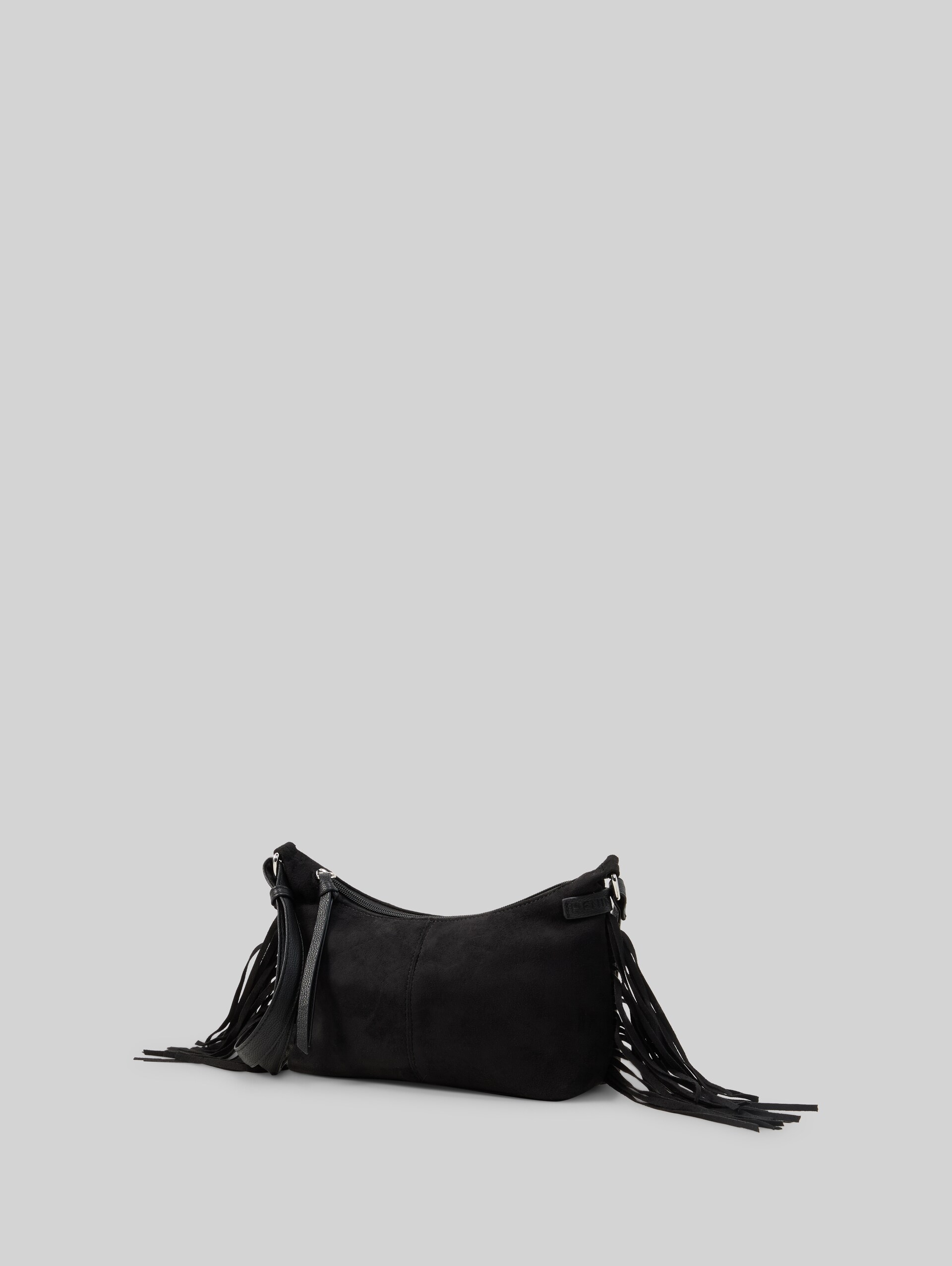 TTDEYANIRA schoudertas met franjes - schwarz / black - zijaanzicht product 