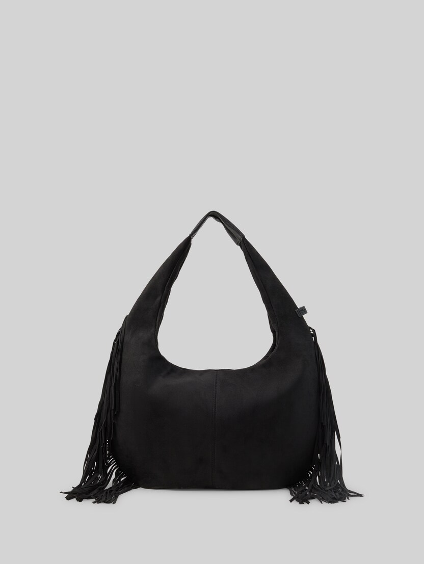 TTDEYANIRA Beuteltasche mit Fransen von Denim Female, schwarz / black