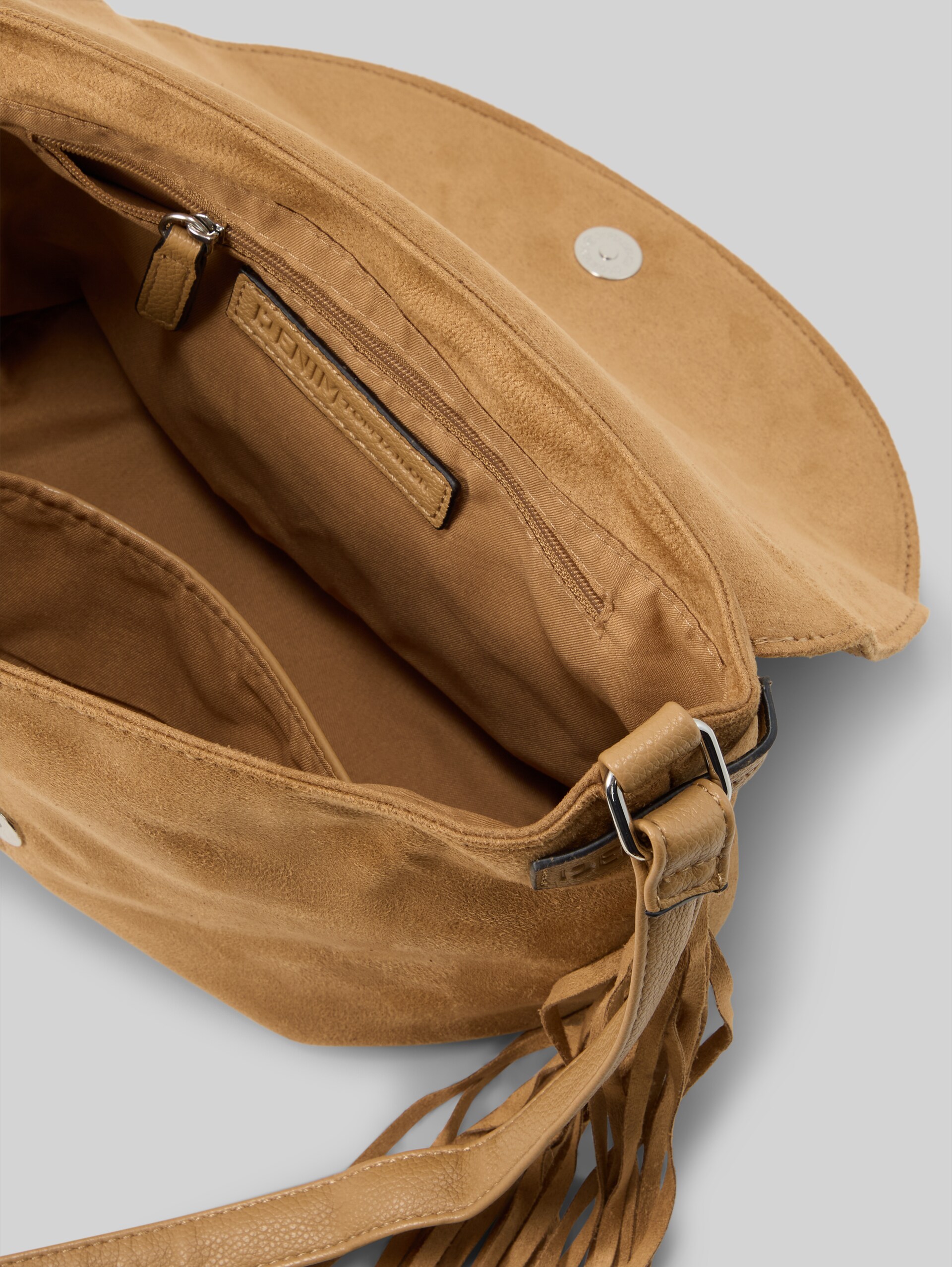 TTDEYANIRA tas met omslag en franjes - camel / camel nature - zijaanzicht product 