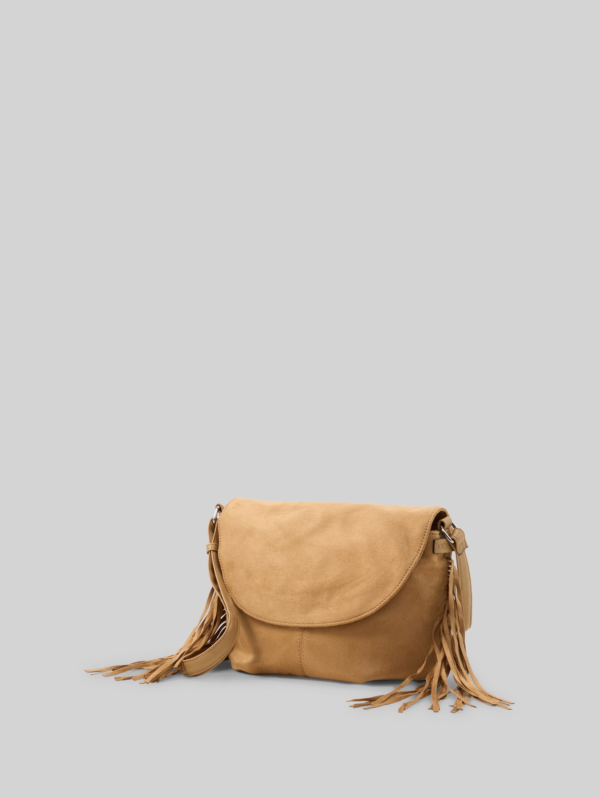 TTDEYANIRA tas met omslag en franjes - camel / camel nature - zijaanzicht product 