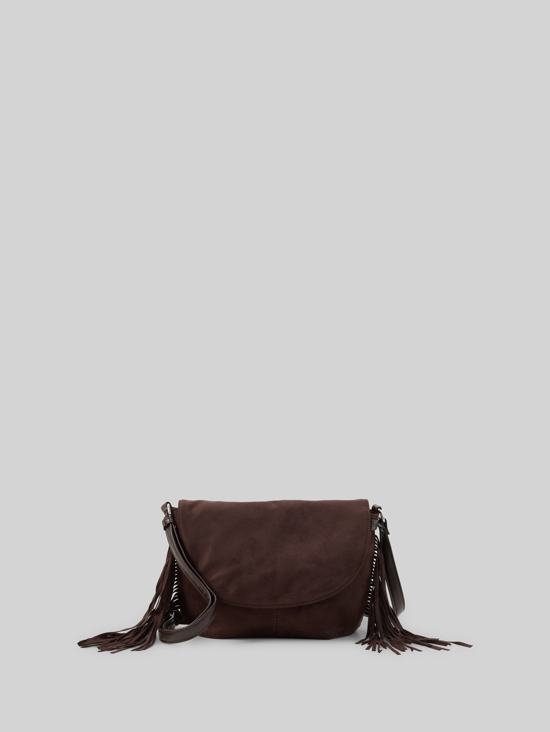 TTDEYANIRA tas met omslag en franjes - dark brown - Product vooraanzicht