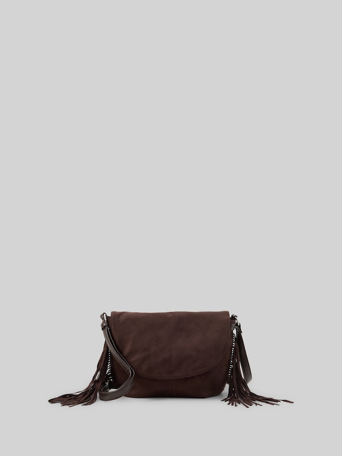 TTDEYANIRA Sac à rabat avec franges par Denim Female, dark brown